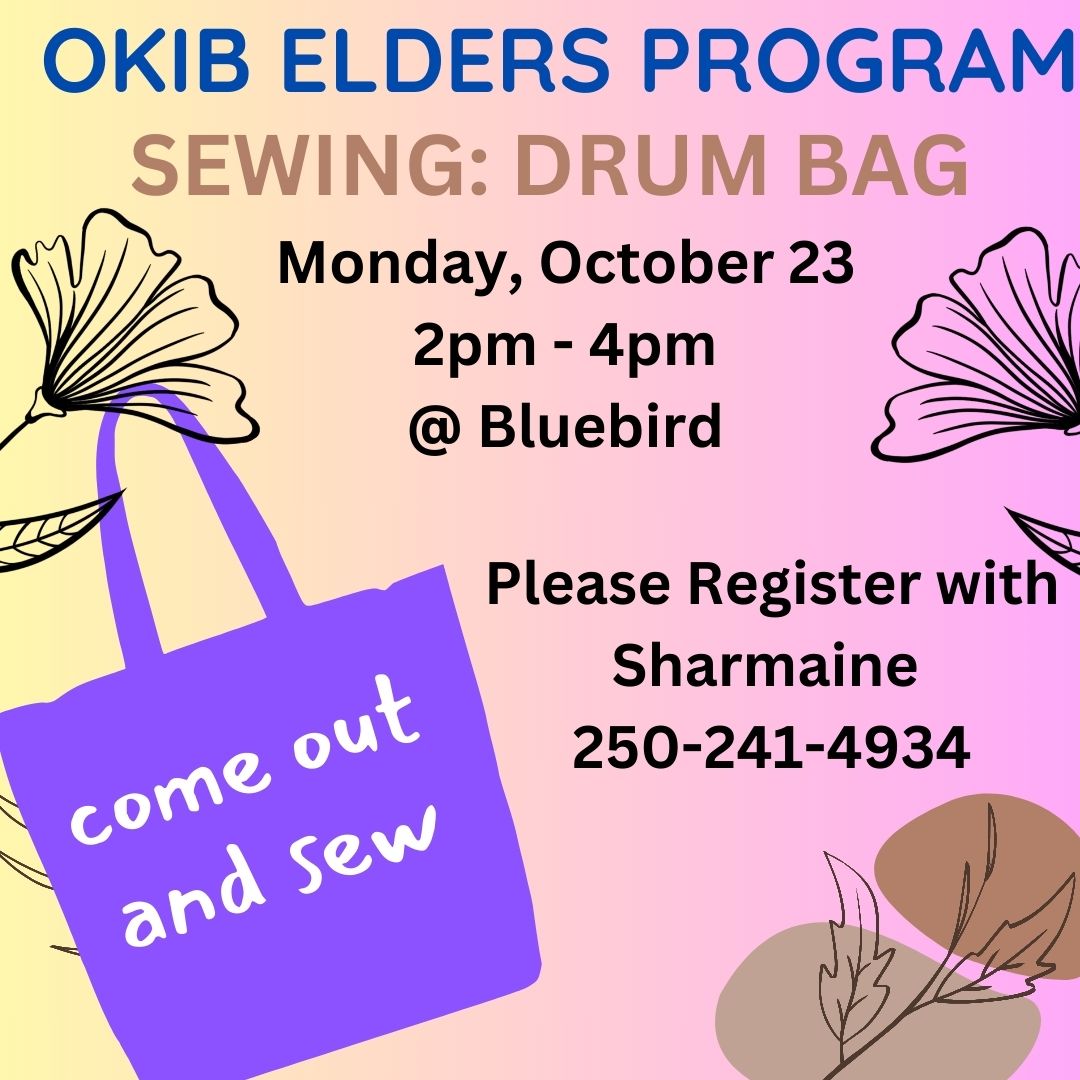 Elder’s Program – Sewing a drum bag