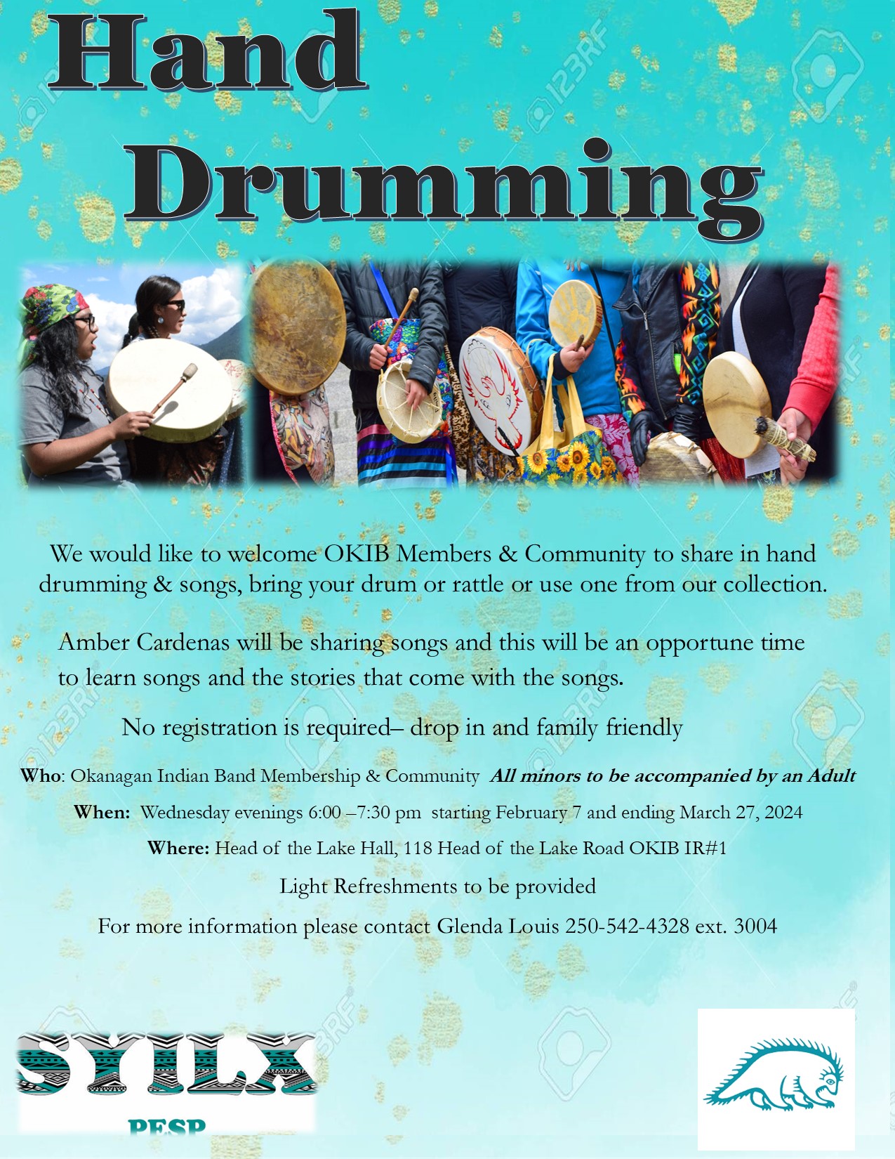 March 13th Hand drumming postponed