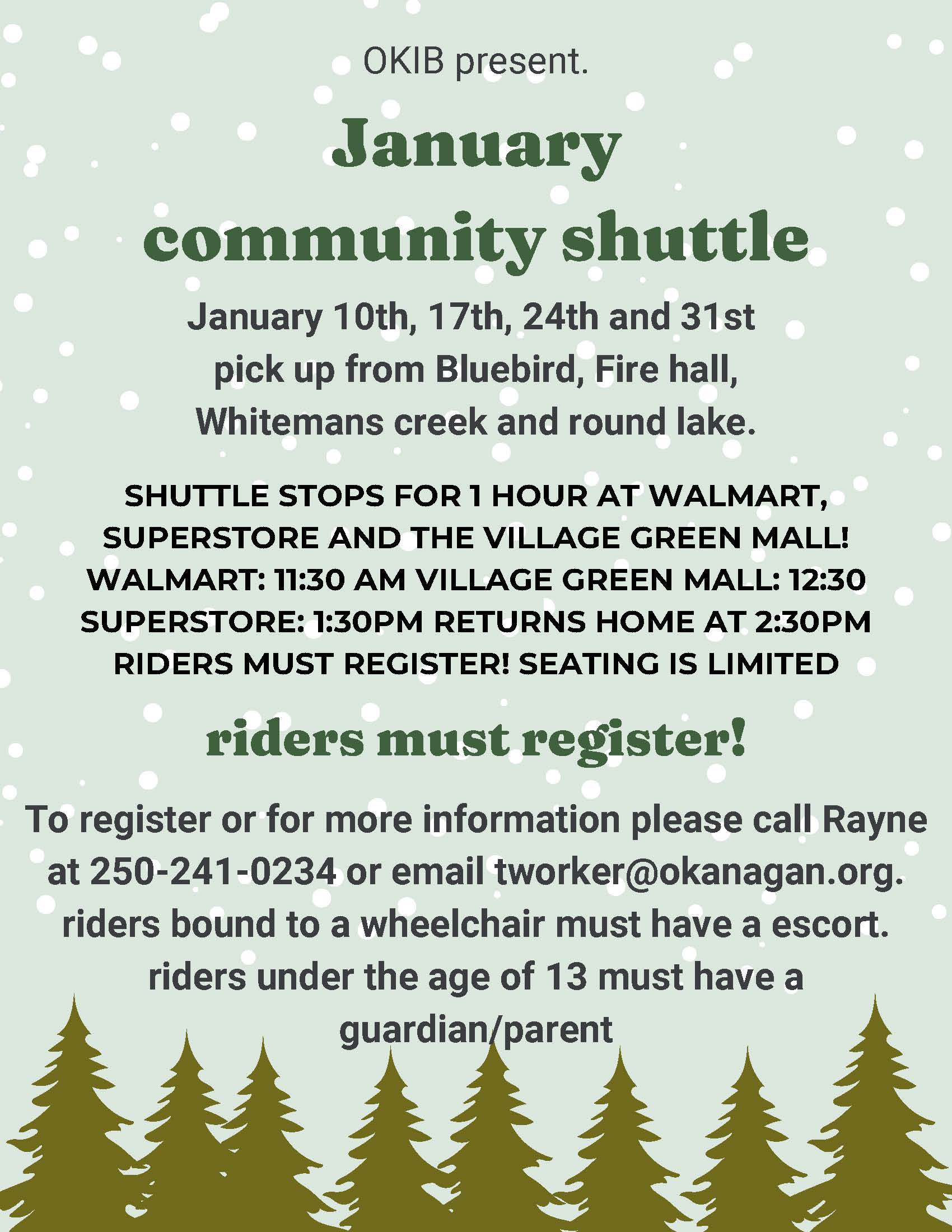 January Community Shuttle