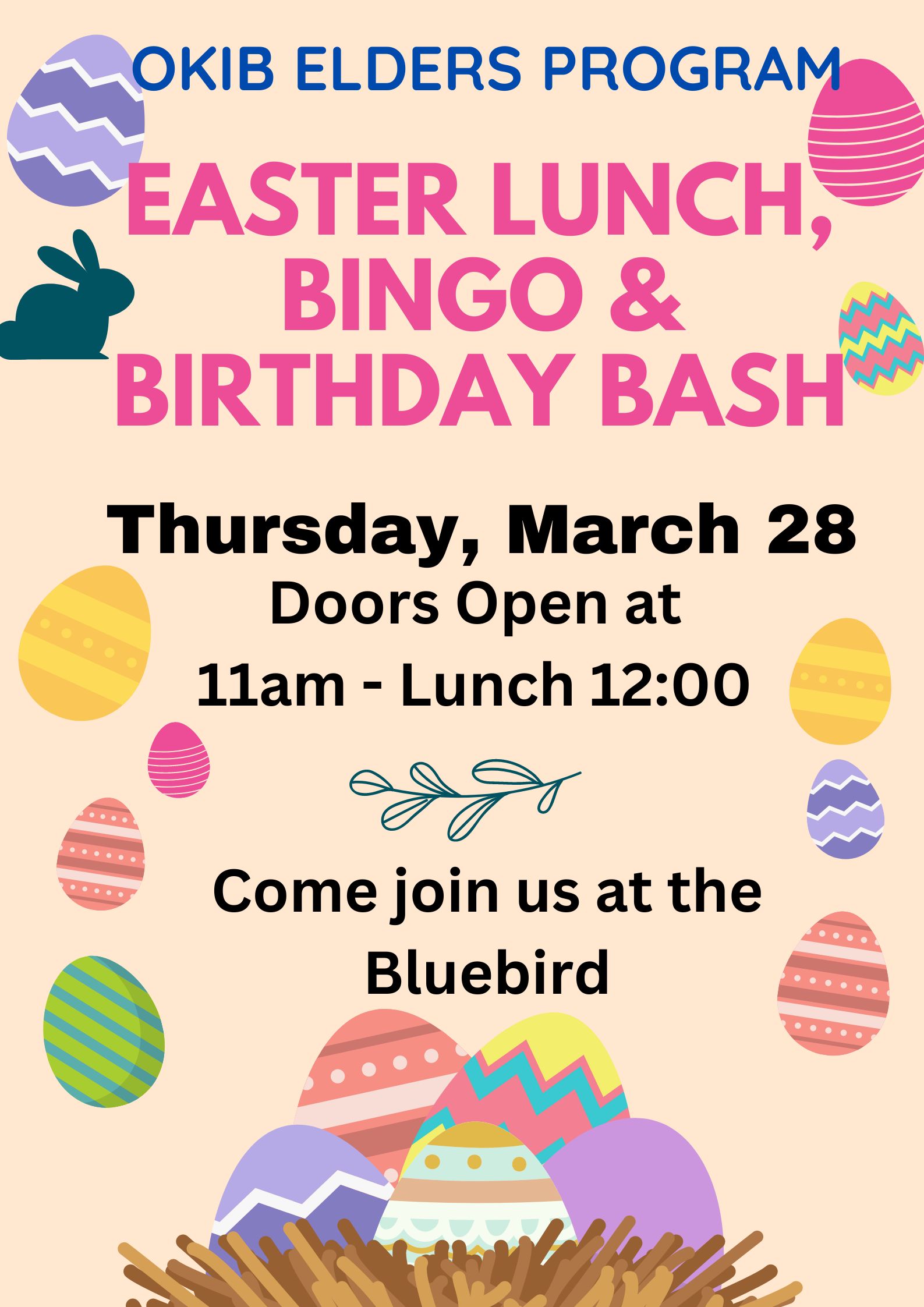 Elders Easter Lunch, Bingo & Birthday Bash