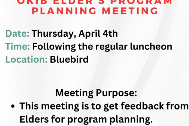 OKIB Elders Program Planning Meeting