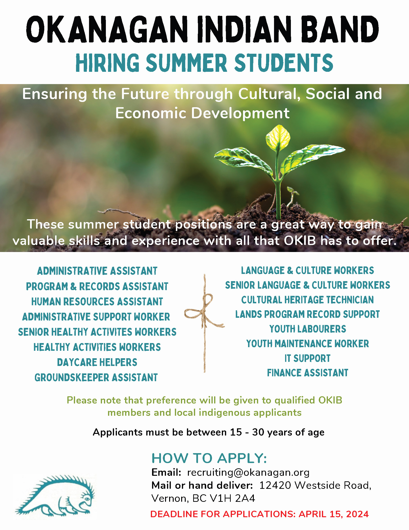 OKIB Summer student positions