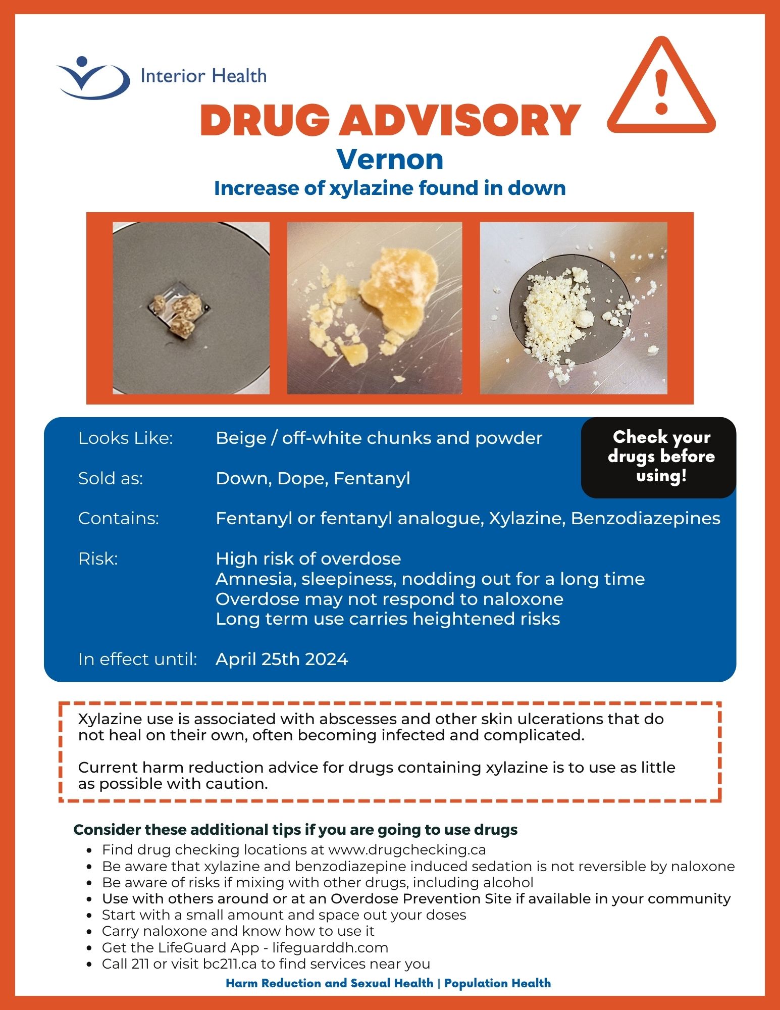 Drug Advisory – Vernon