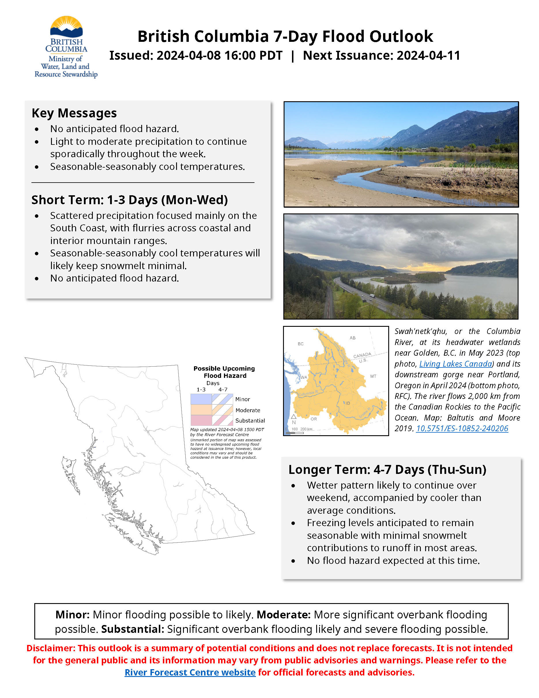 BC 7 Day Flood Outlook – April 8