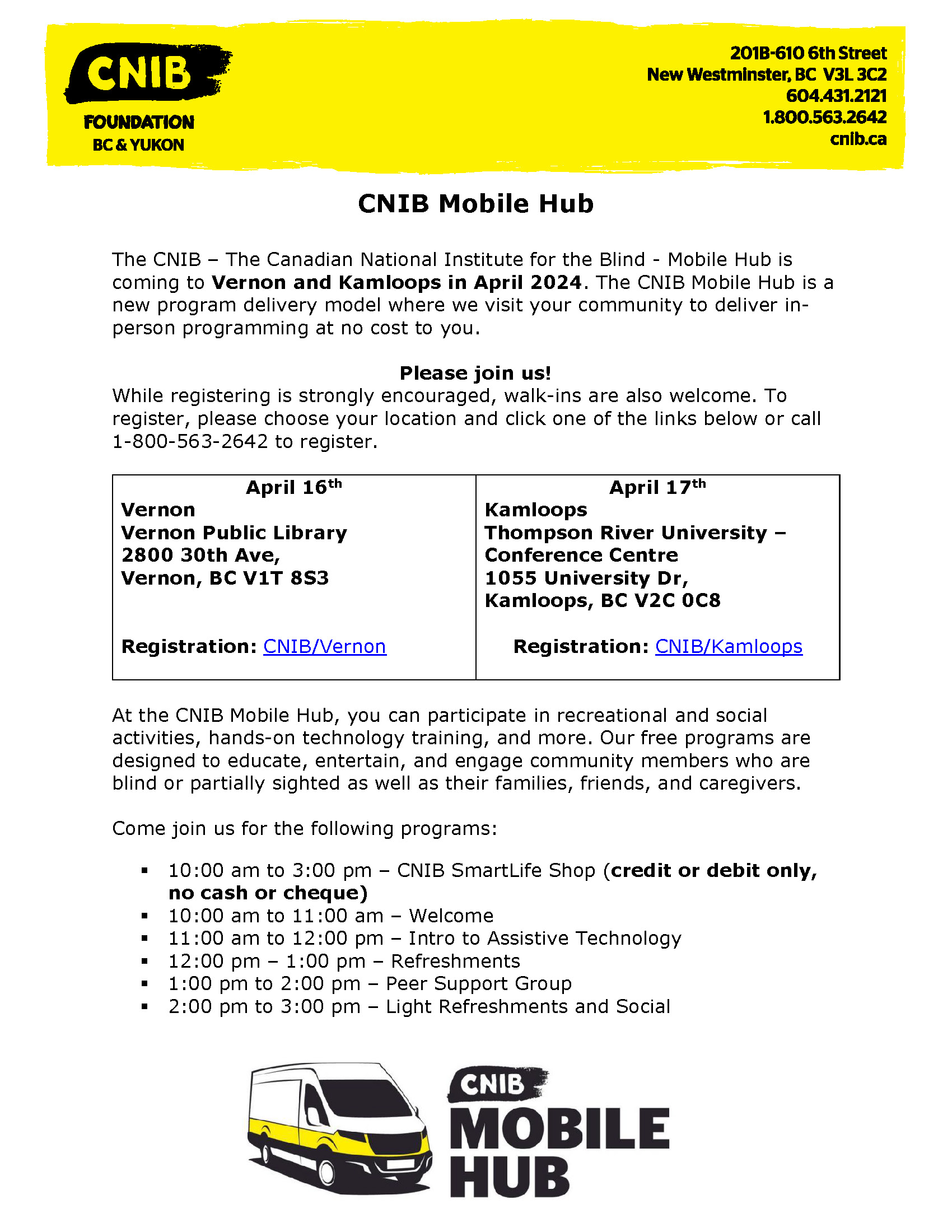 CNIB Mobile Hub