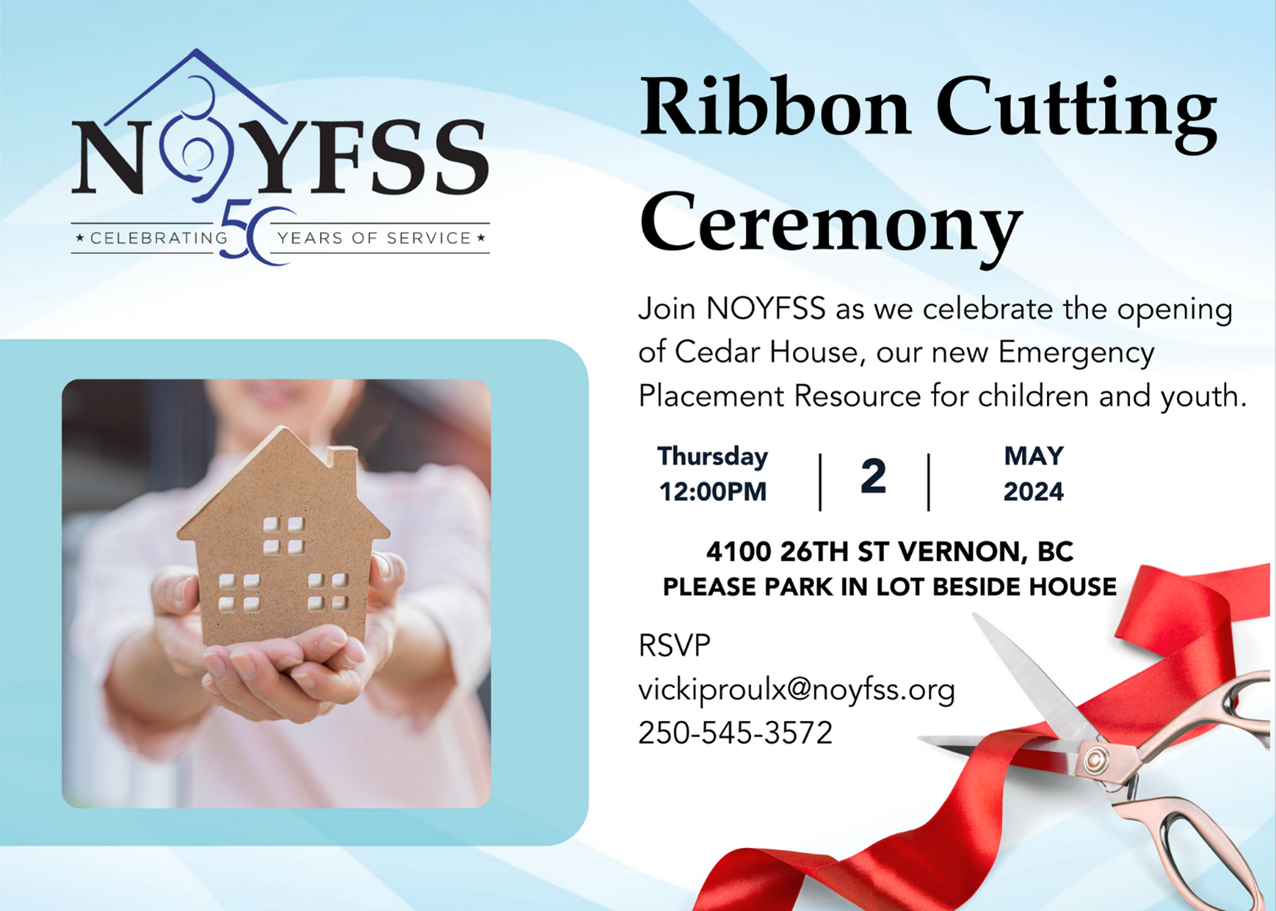North Okanagan Youth and Family Services Society Ribbon Cutting Ceremony May 2nd