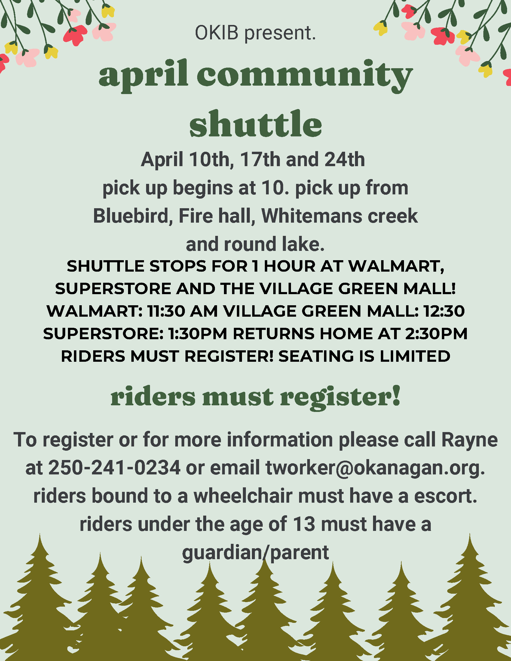 April community shuttle