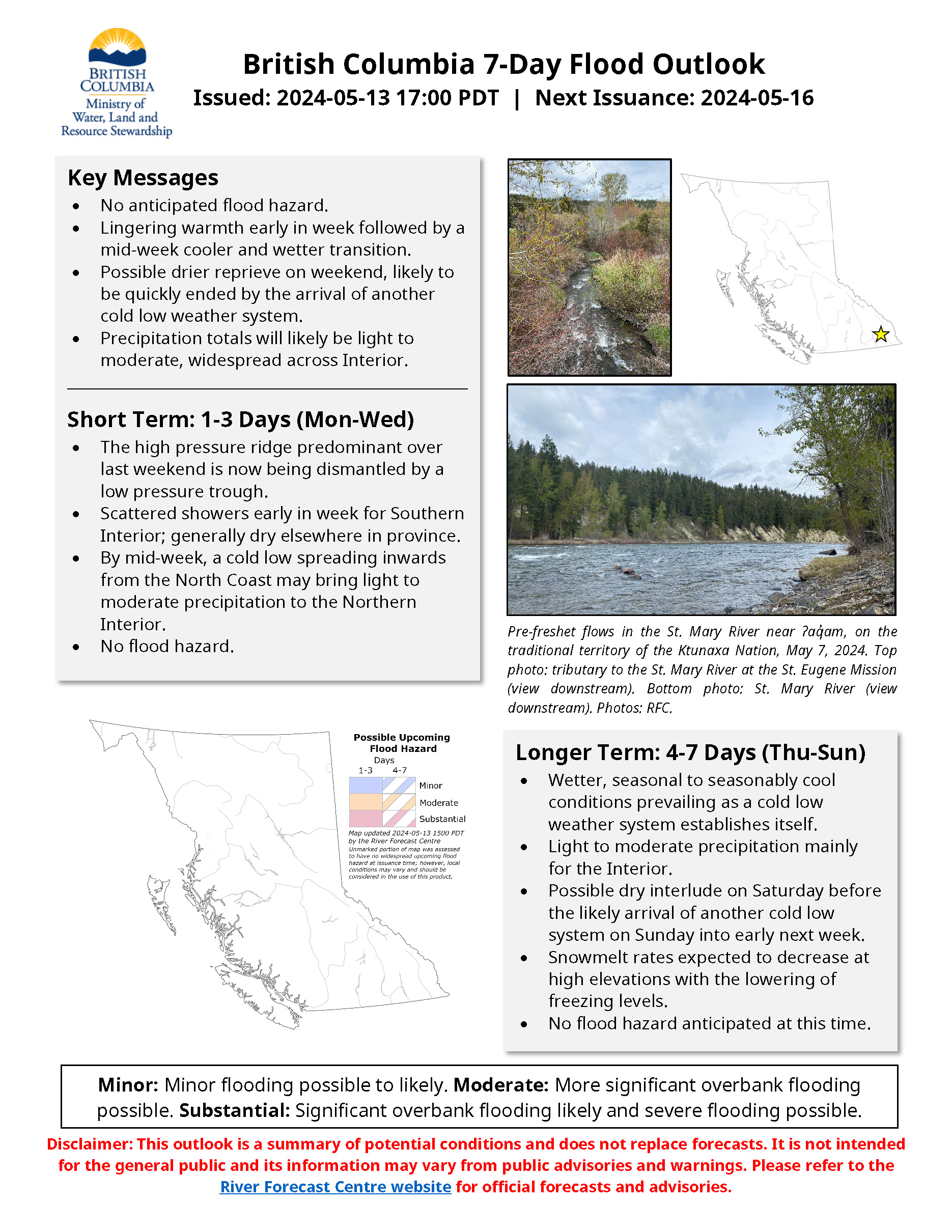 BC 7 Day Flood Outlook – May 13th