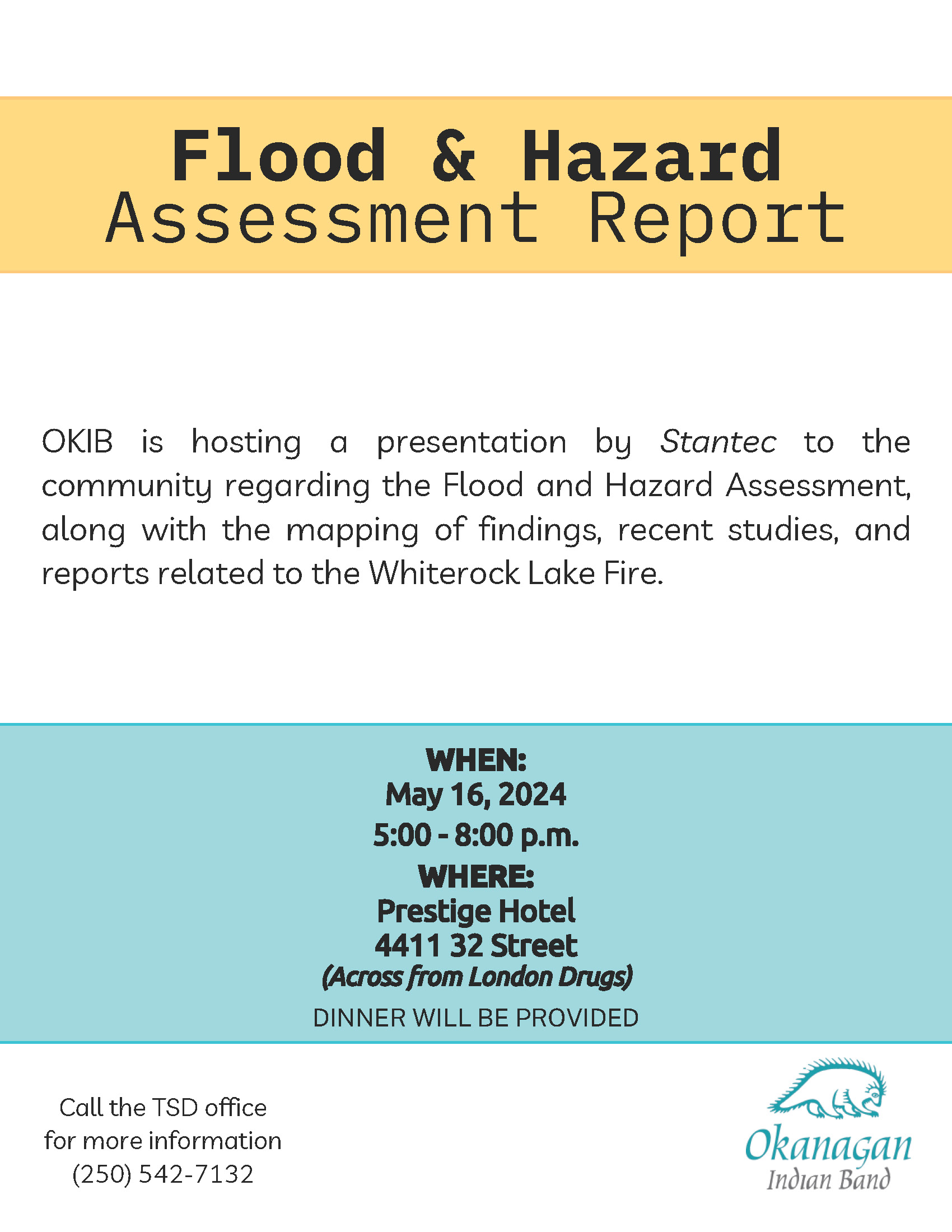 Reminder: Flood and Hazard Assessment Report meeting tomorrow
