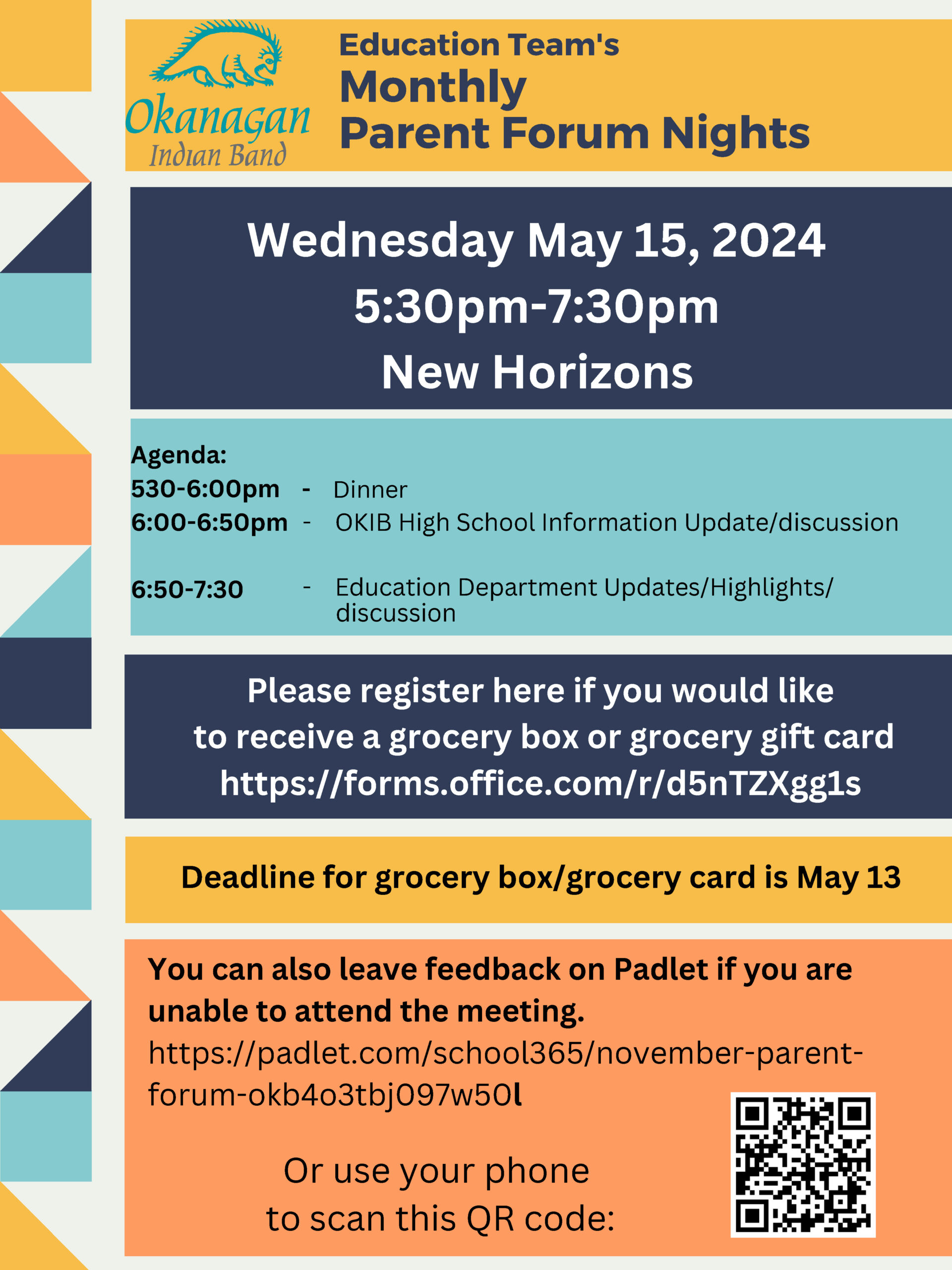 Monthly Education forum parent’s night