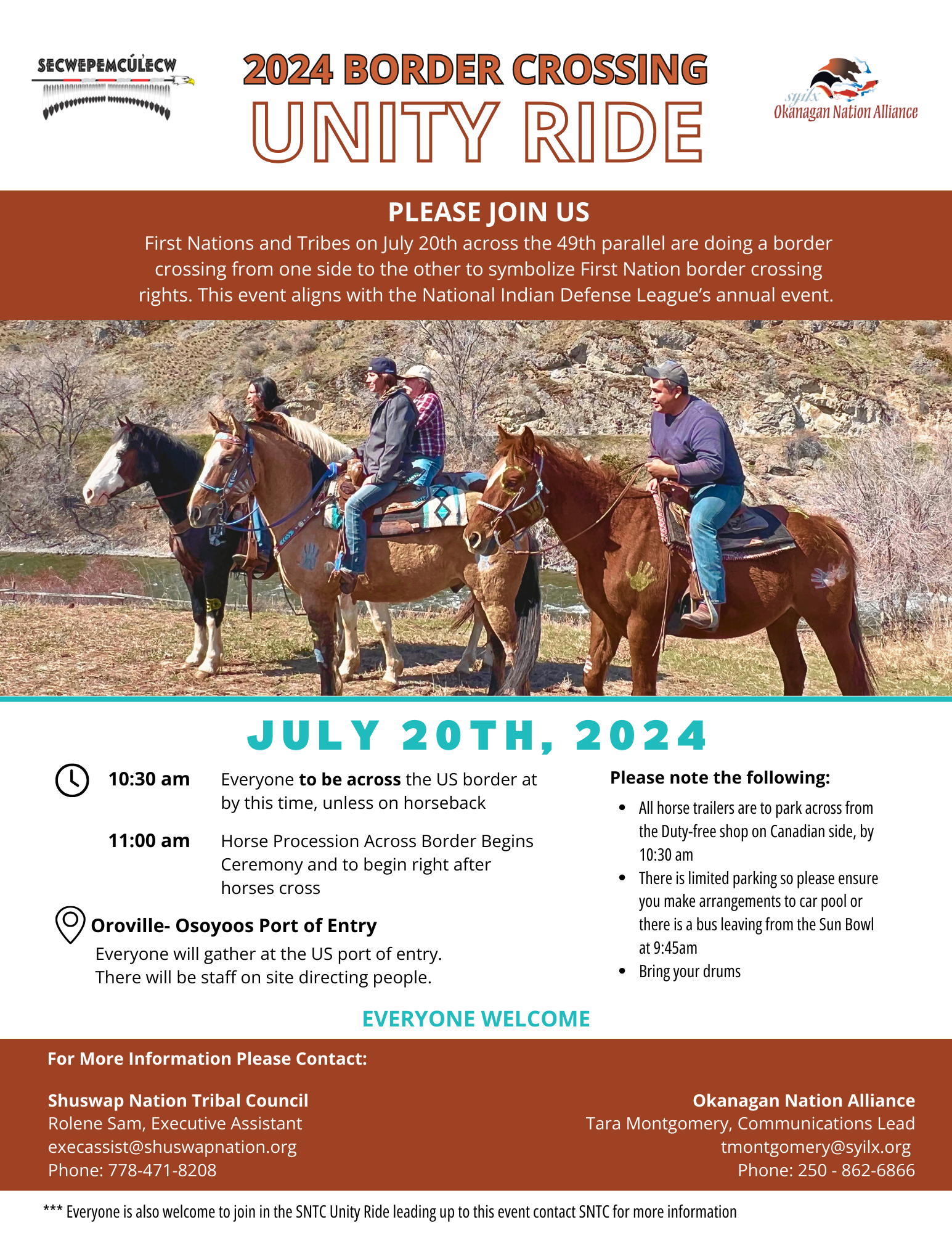 2024 Border crossing Unity ride