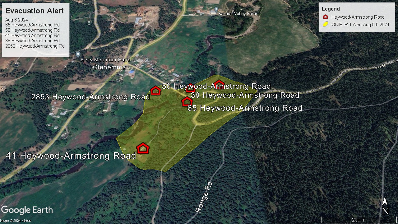 Hullcar Mountain Fire Evacuation Alert
