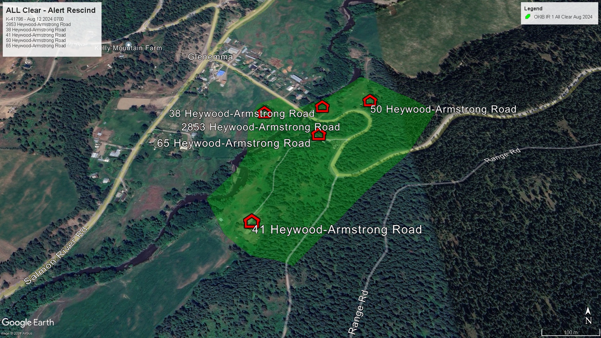 EVACUATION ALERT RESCIND