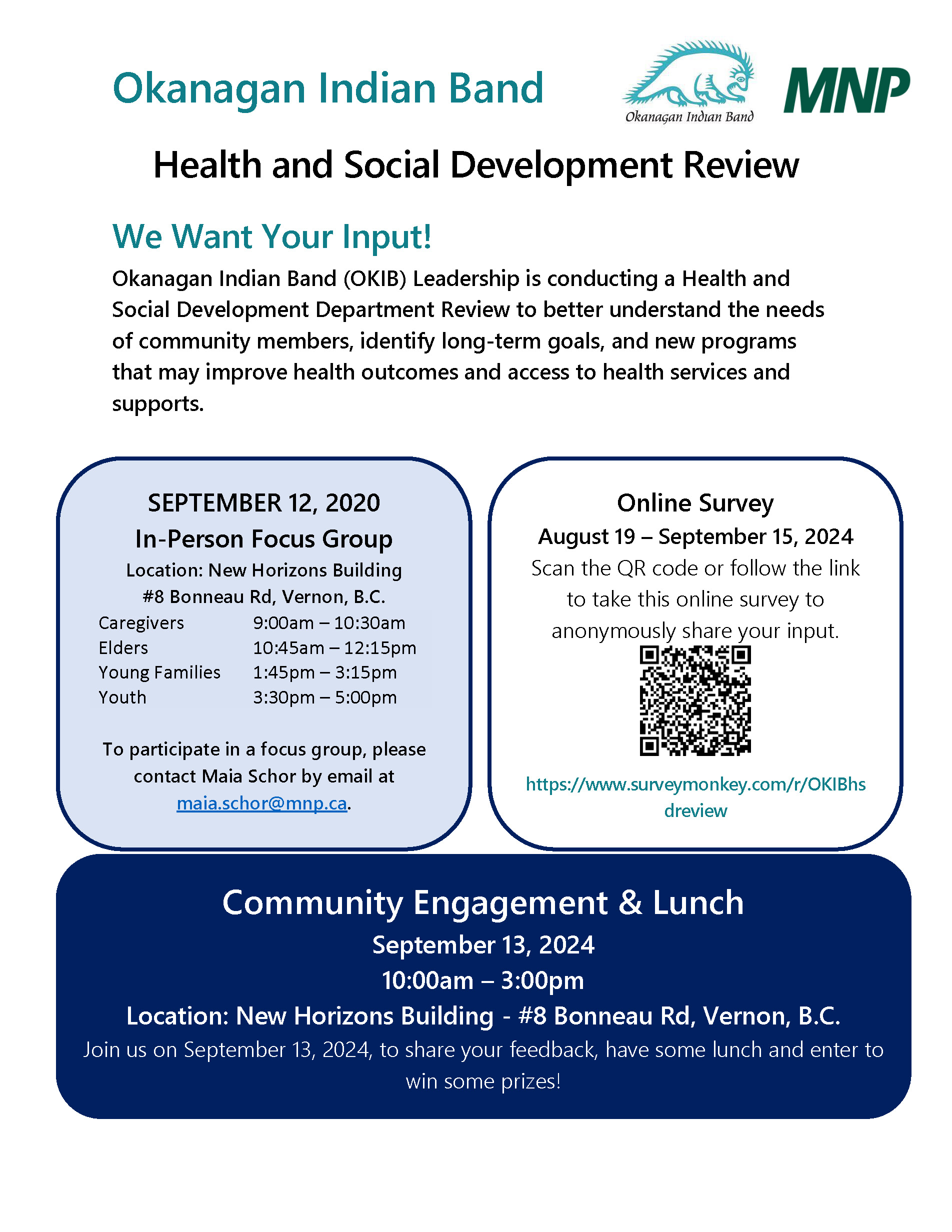 OKIB Health and Social Development Department review survey