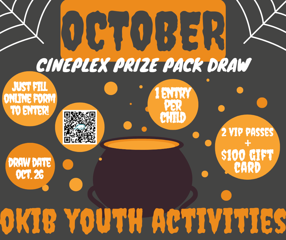 Youth Activities October Cineplex Prize Pack Draw