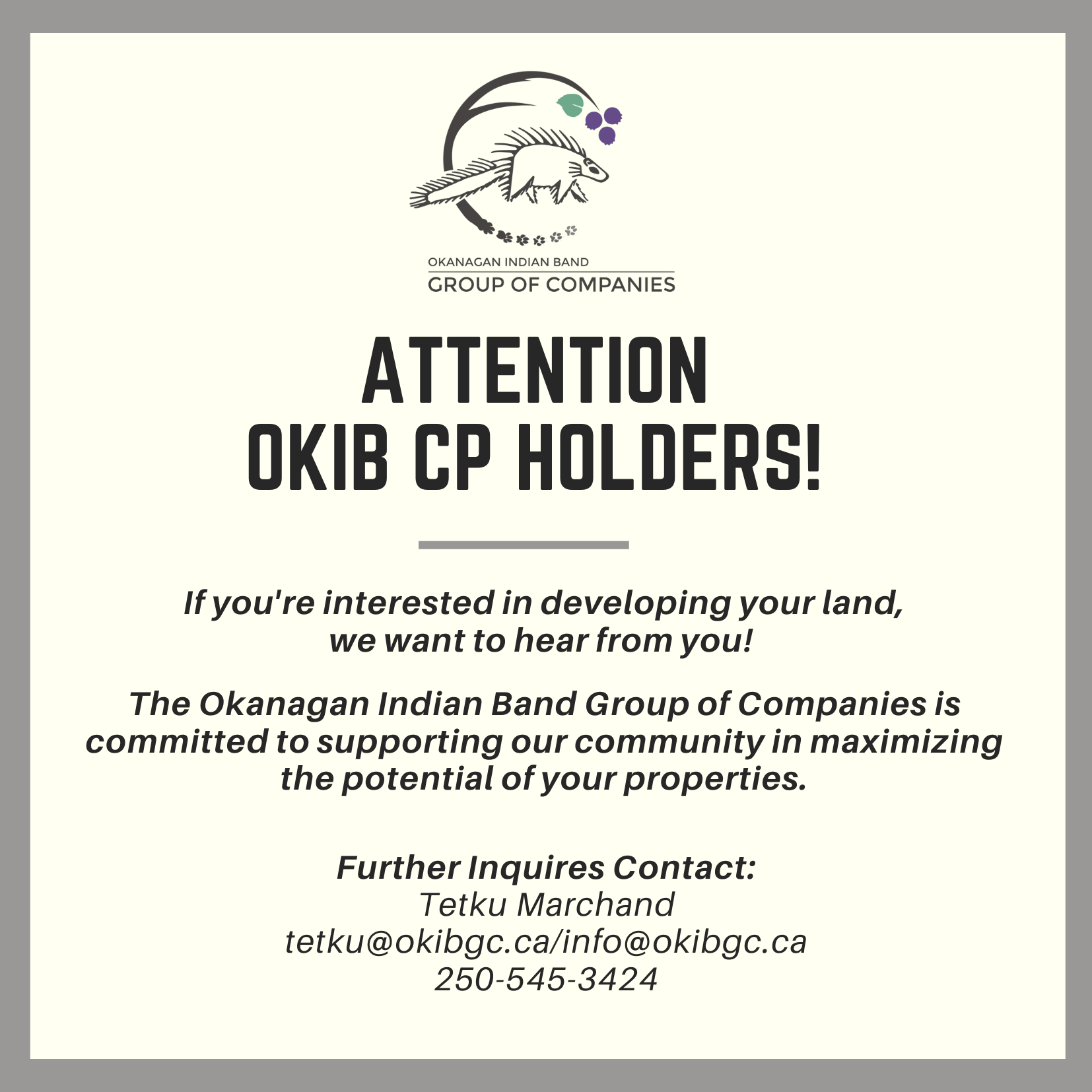 Call out to CP Holders
