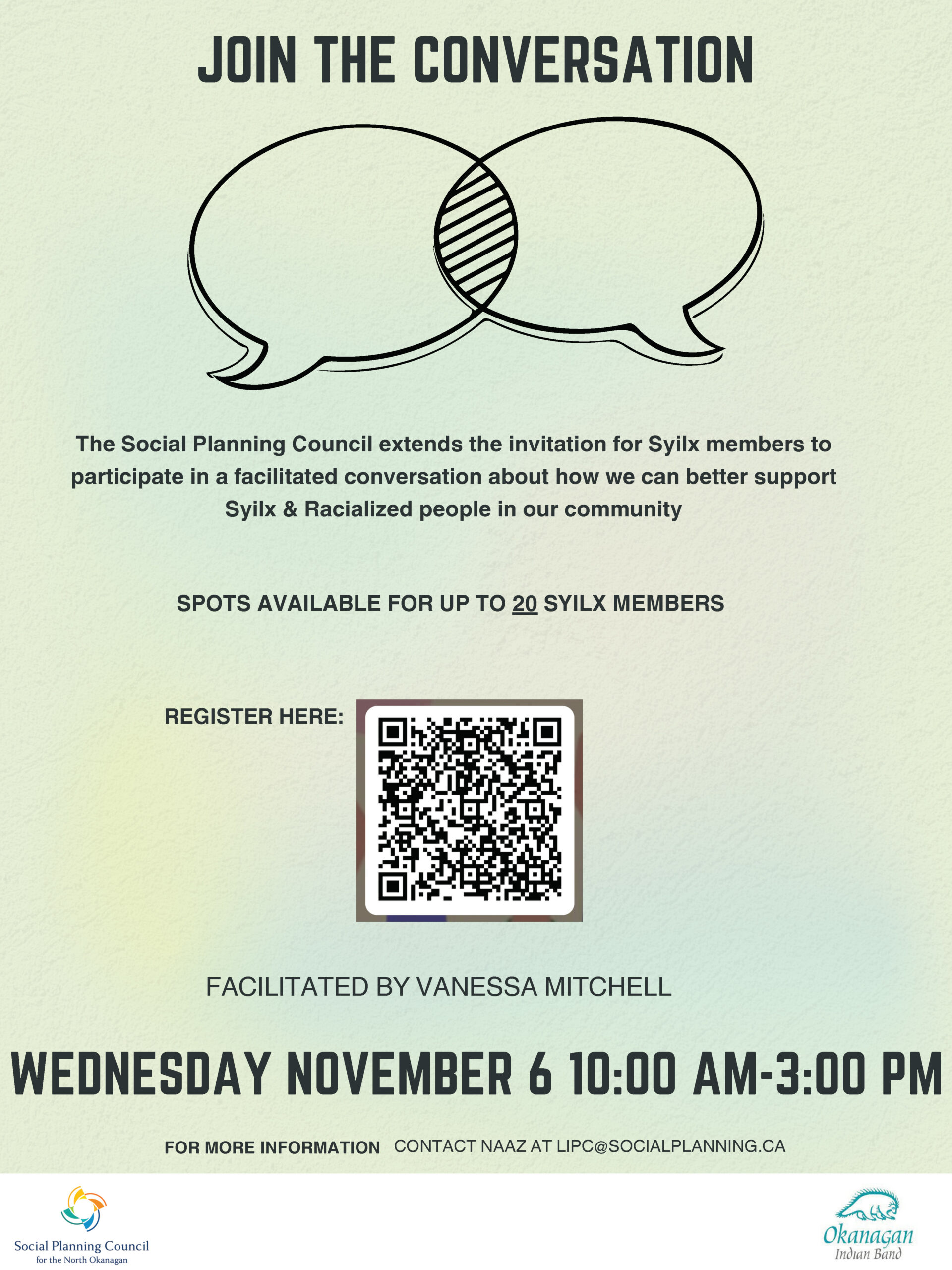 *Postponed* Planning session with Syilx Members