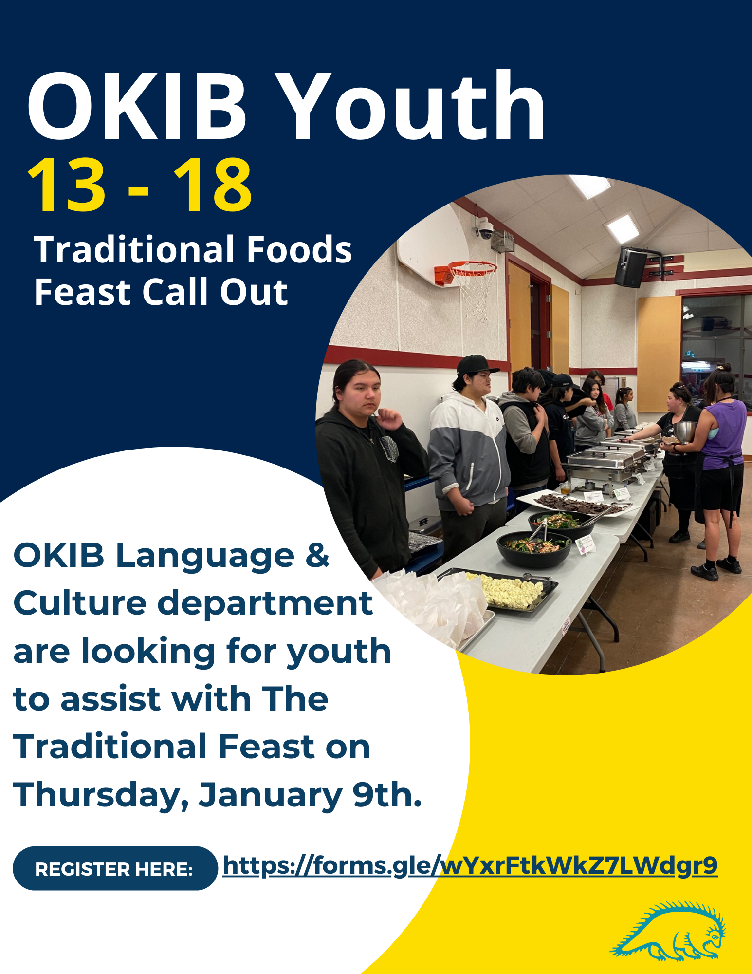 Youth Call Out! Volunteers needed for Traditional Foods Feast