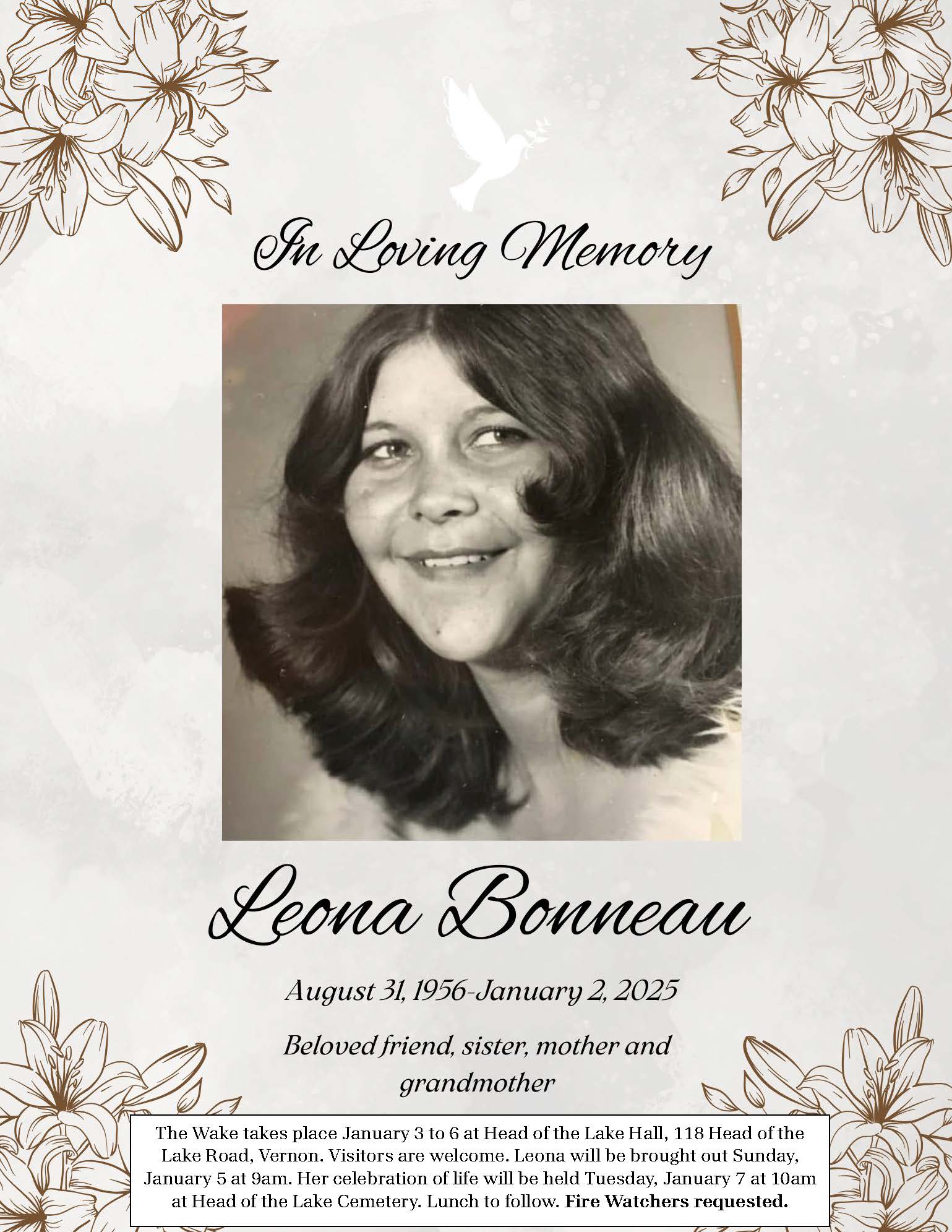 In Loving Memory of Leona Bonneau