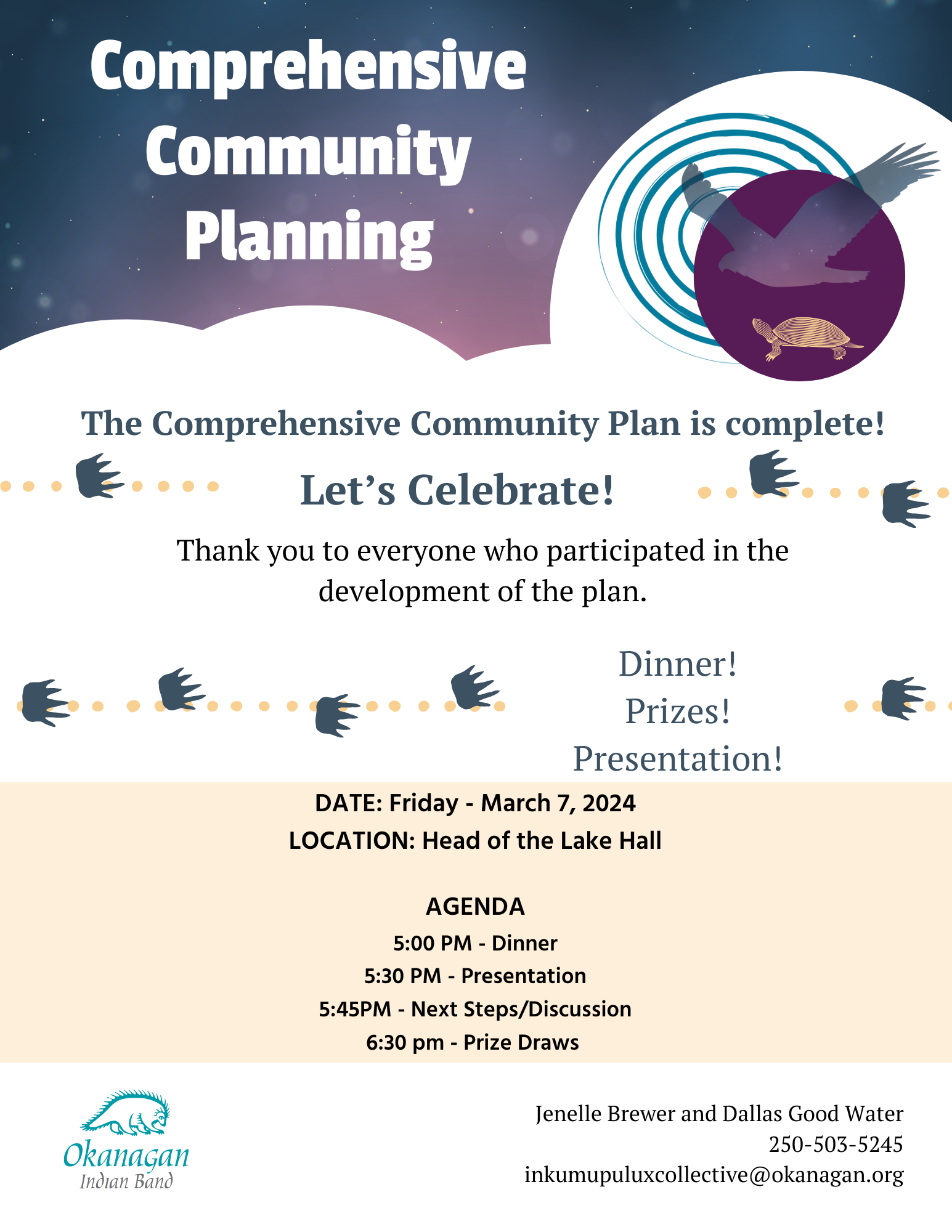 Comprehensive Community Plan Celebratory Completion Dinner