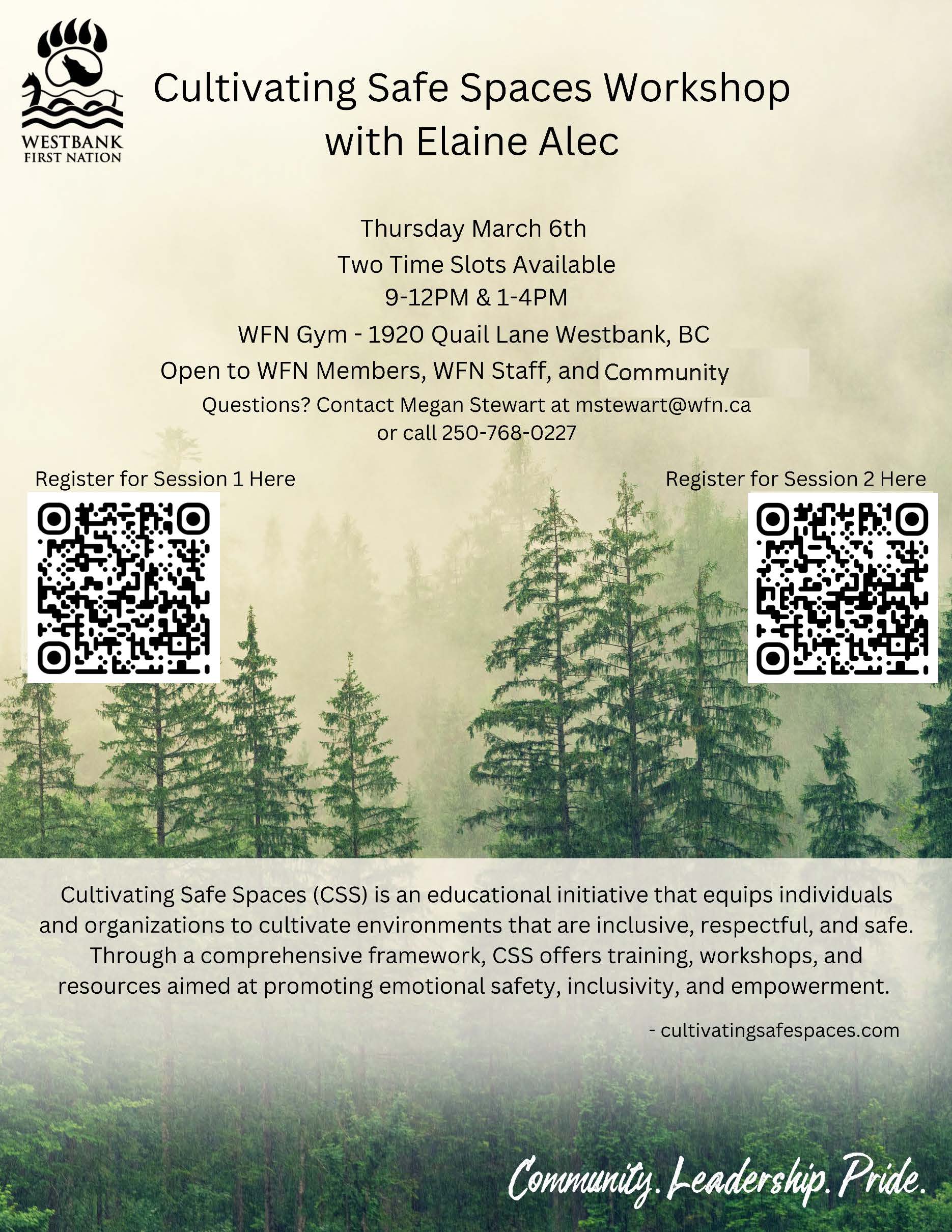 Westbank First Nation – Cultivating Safe Spaces