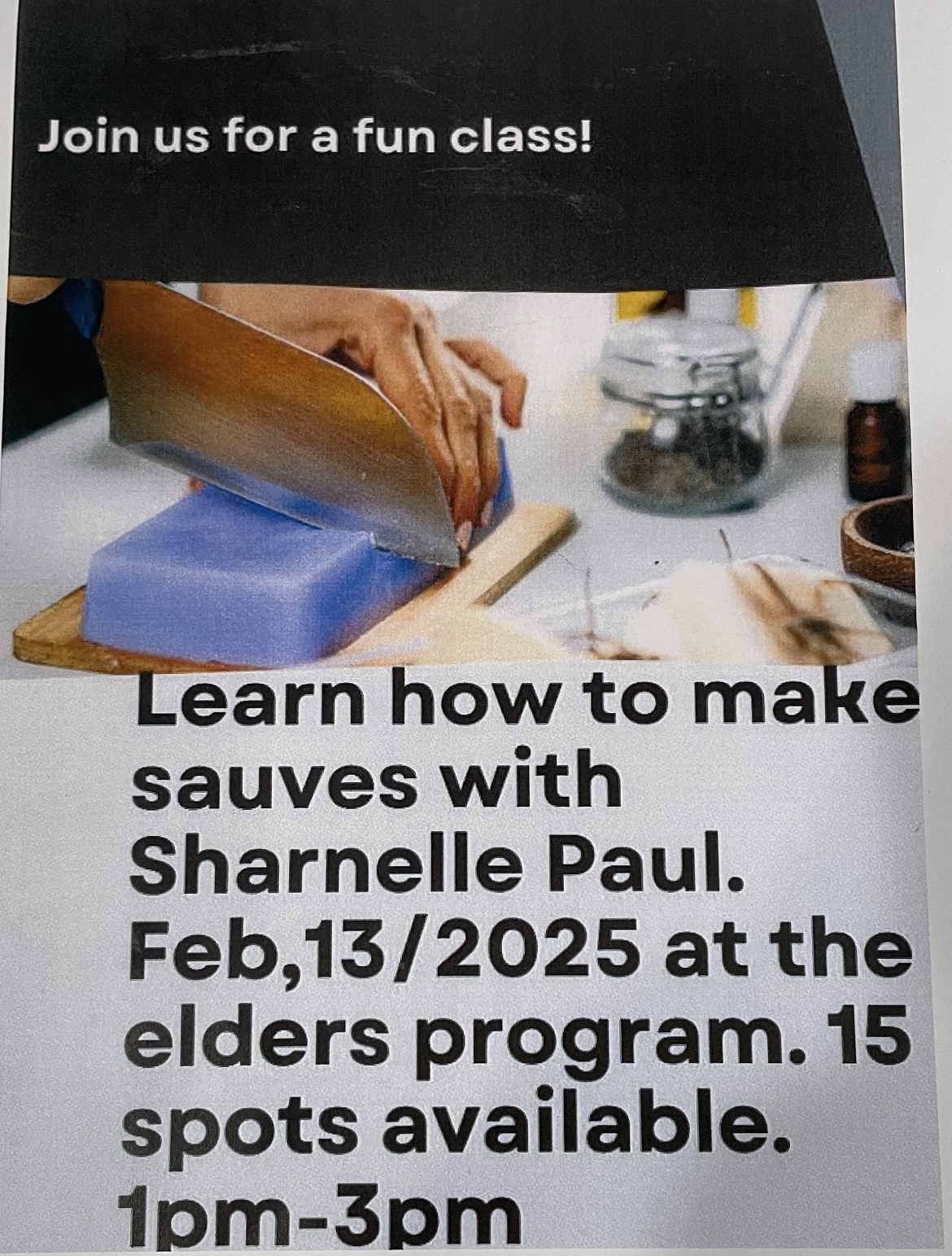 Elder’s Salve making class