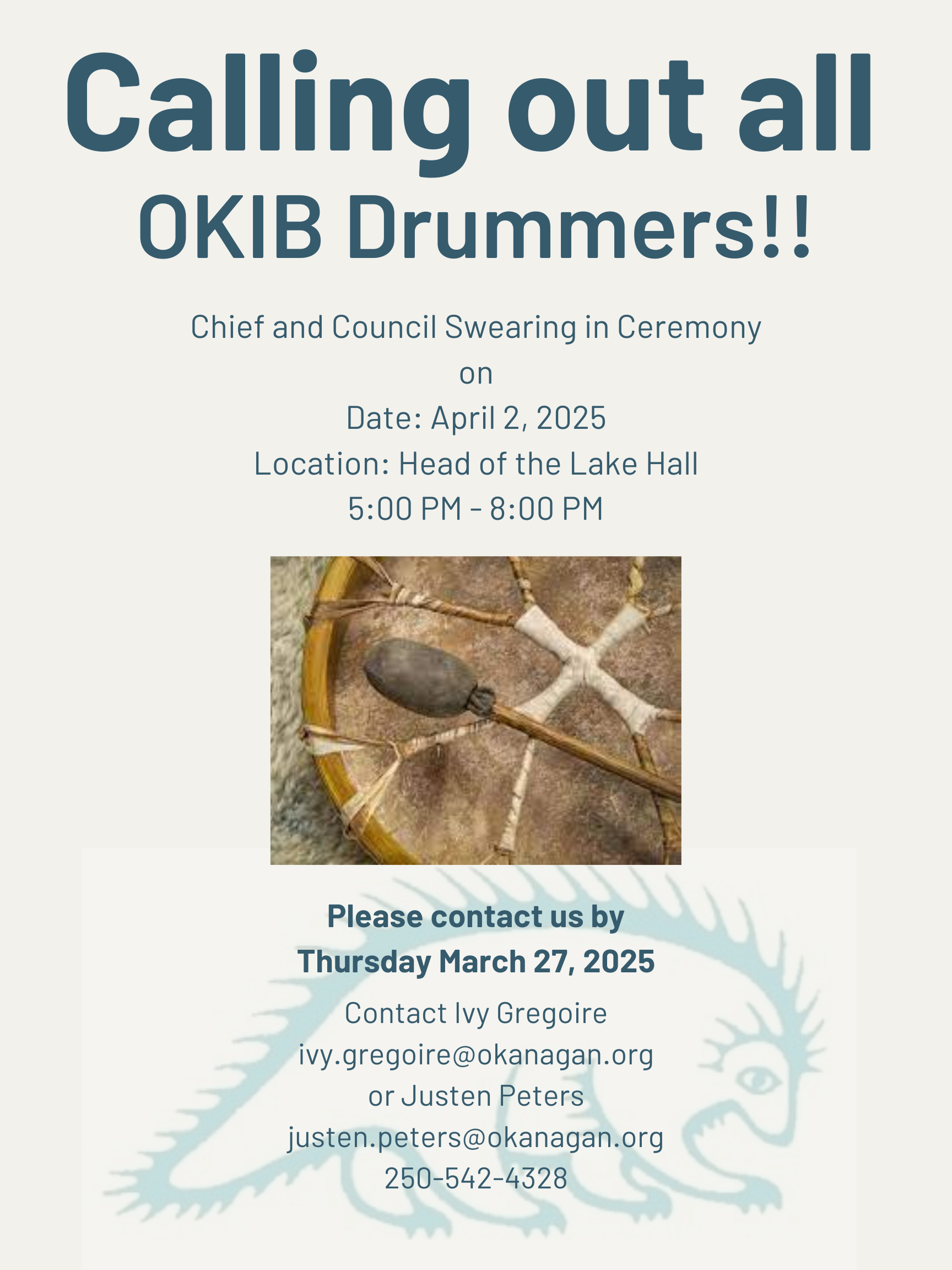 Call out to drummers