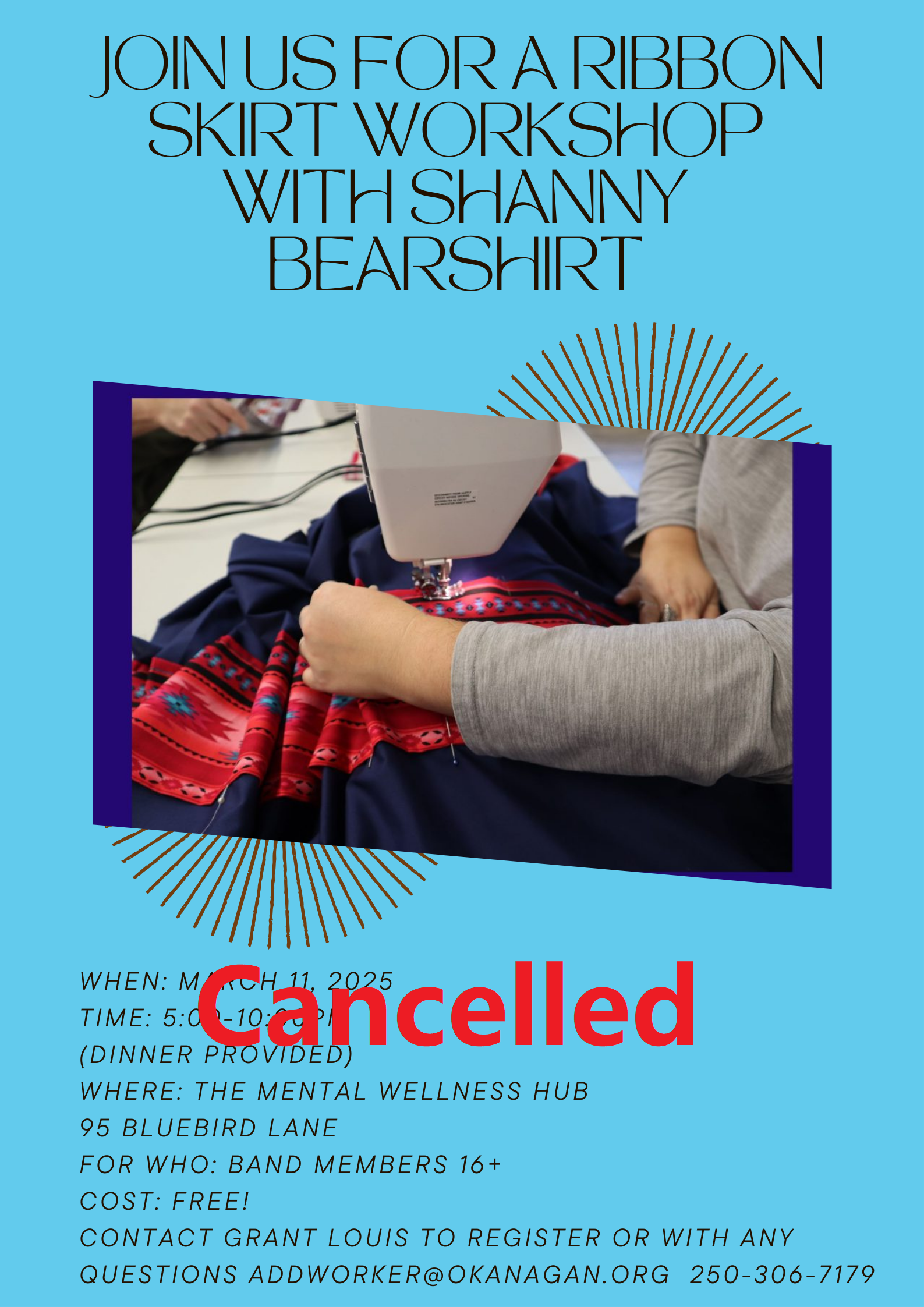 Ribbon Skirt Workshop Cancelled