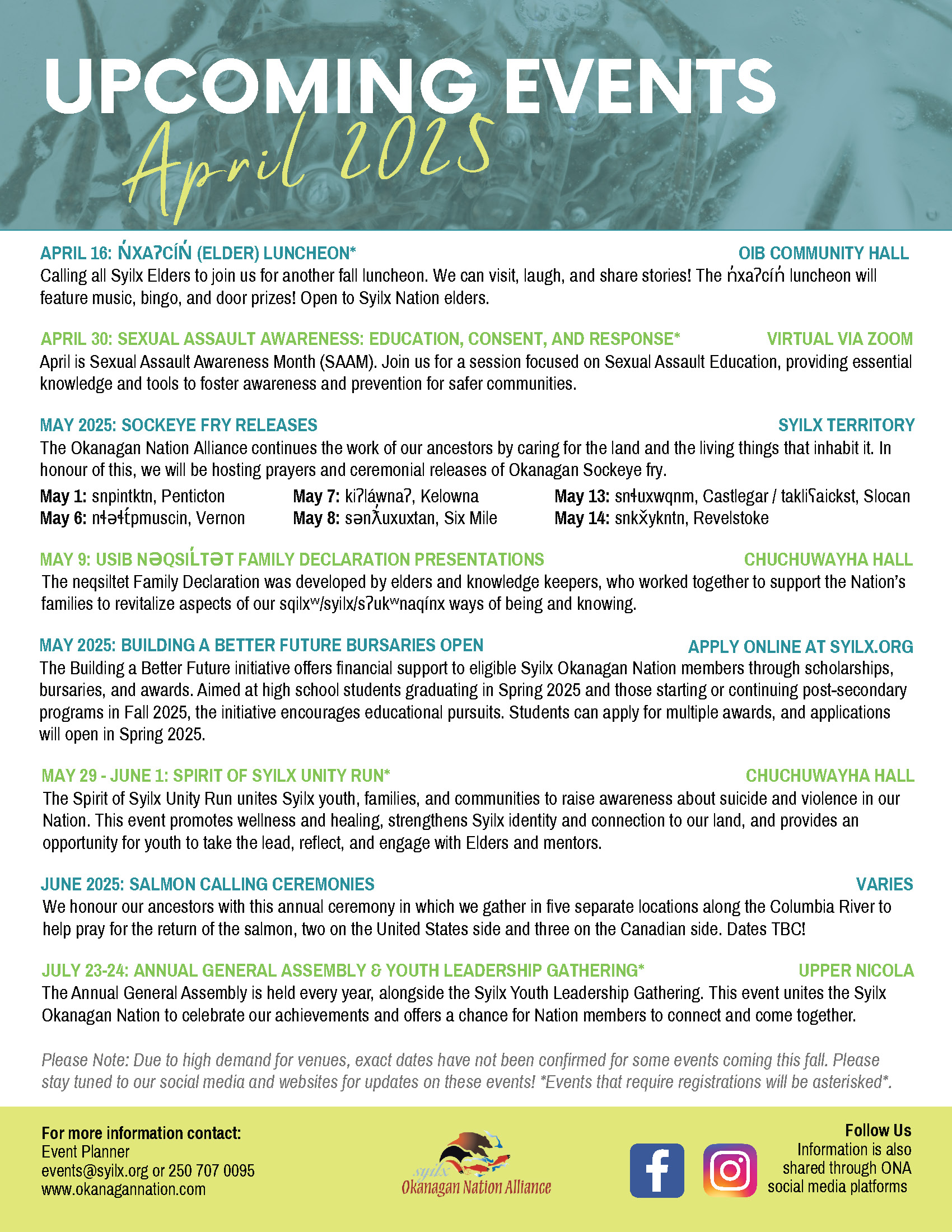 Upcoming ONA events