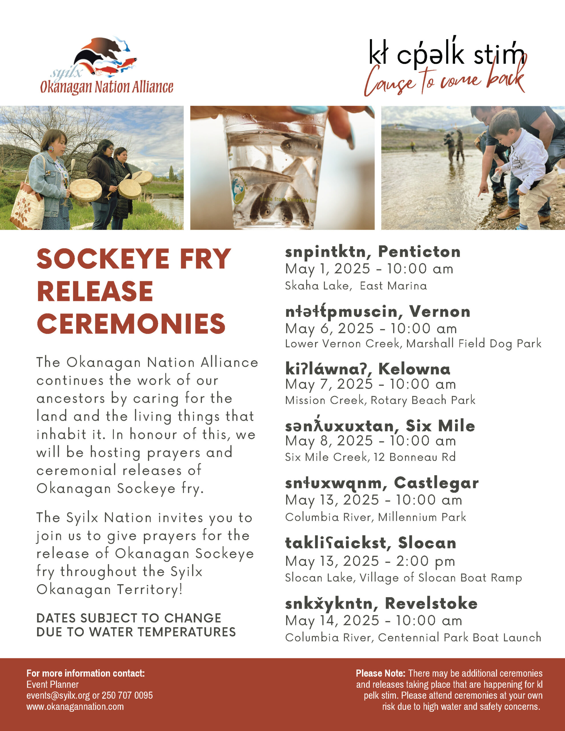 Fry Release Ceremonies