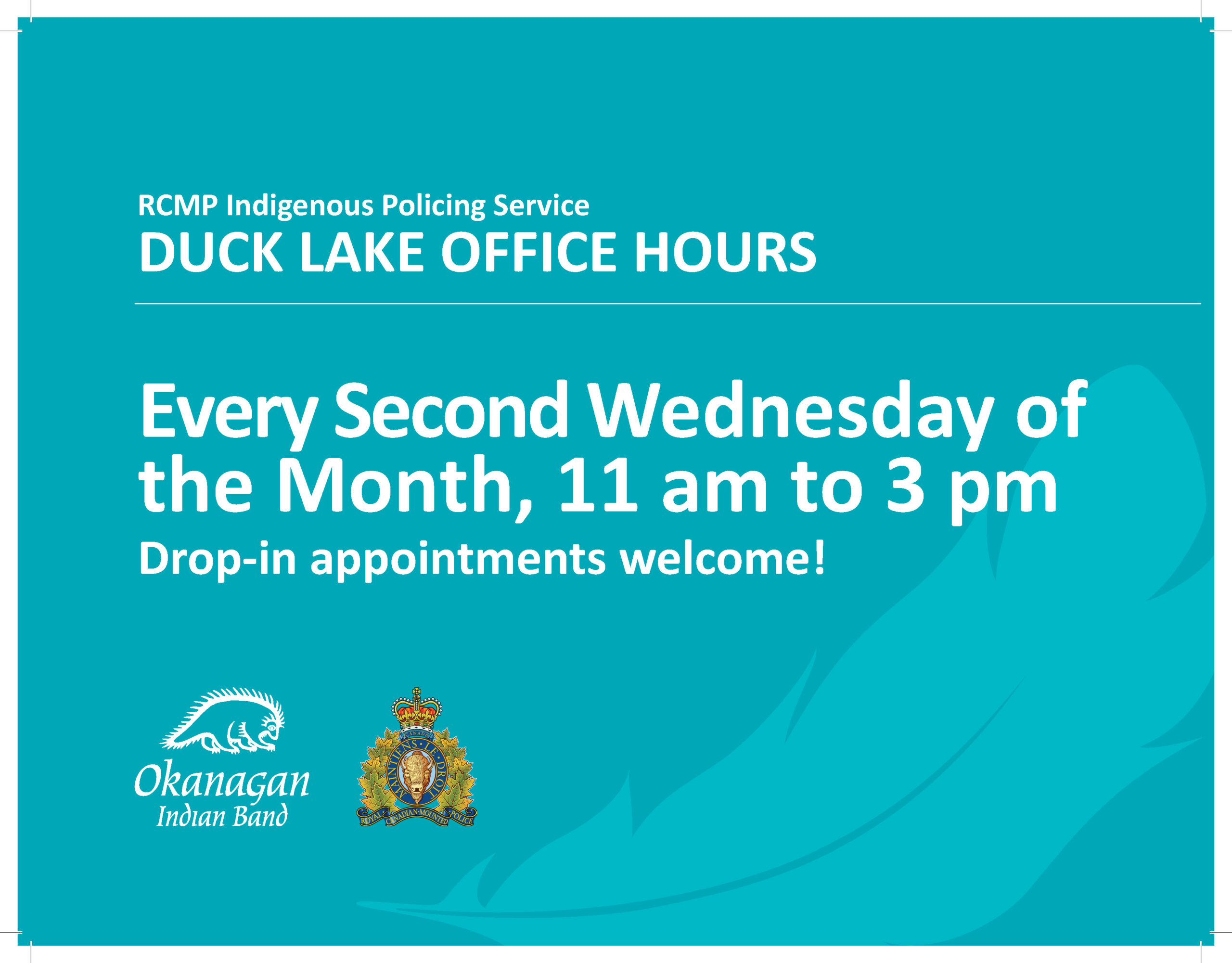 RCMP Indigenous Policing – Duck Lake Office Hours update
