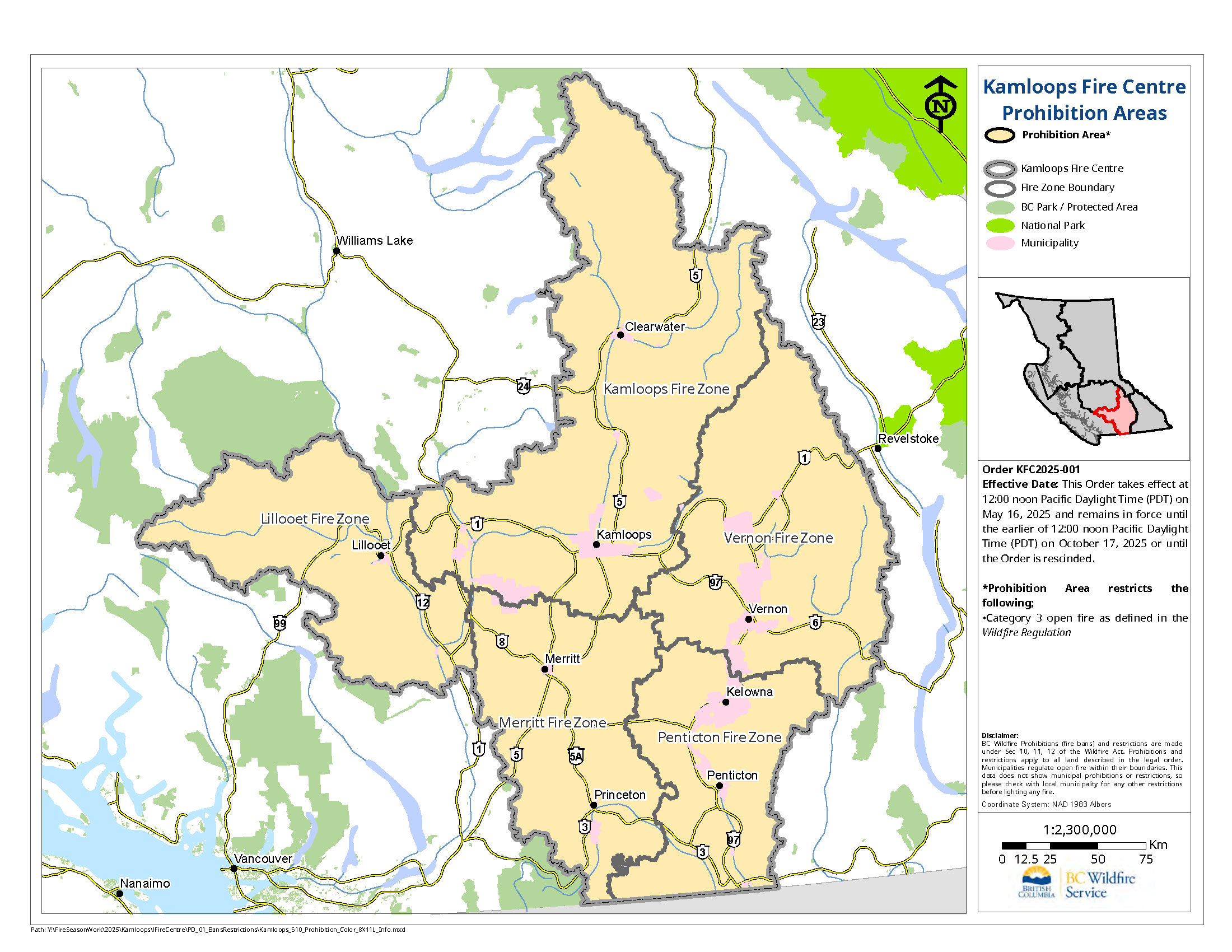 Fire ban for Category 3 open fires begins today at noon, May 16th