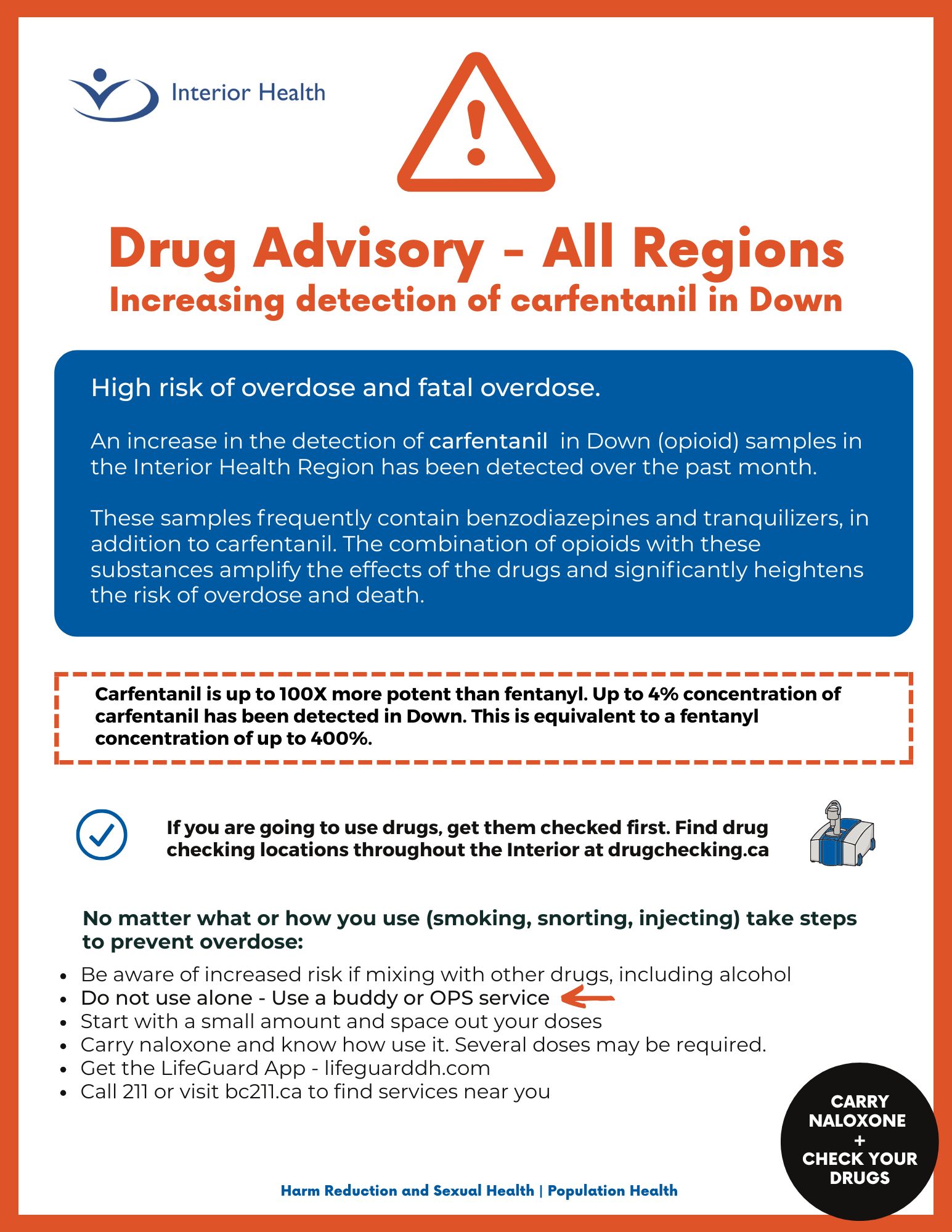 Interior wide Drug Alert – Carfentanil