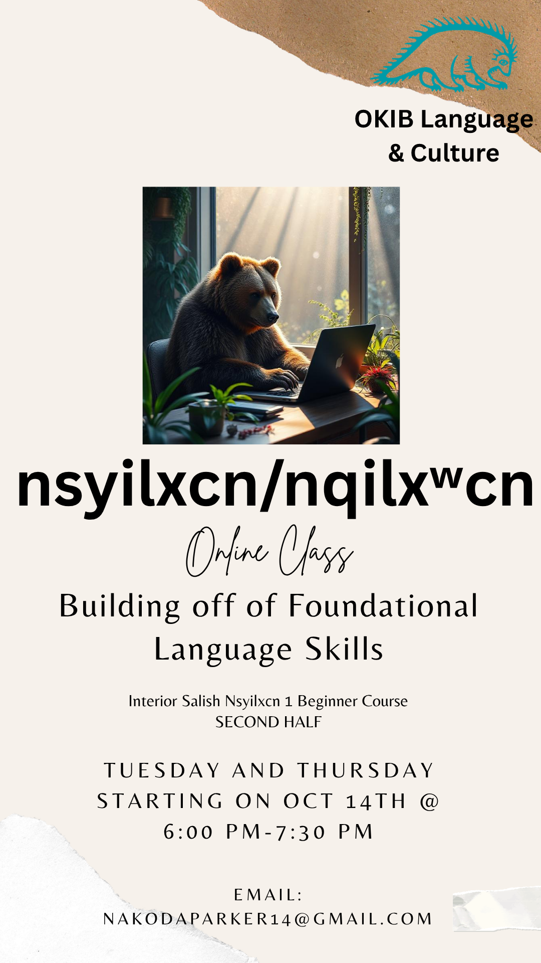 Nsyilxcn 1 online Course – Second Half of curriculum
