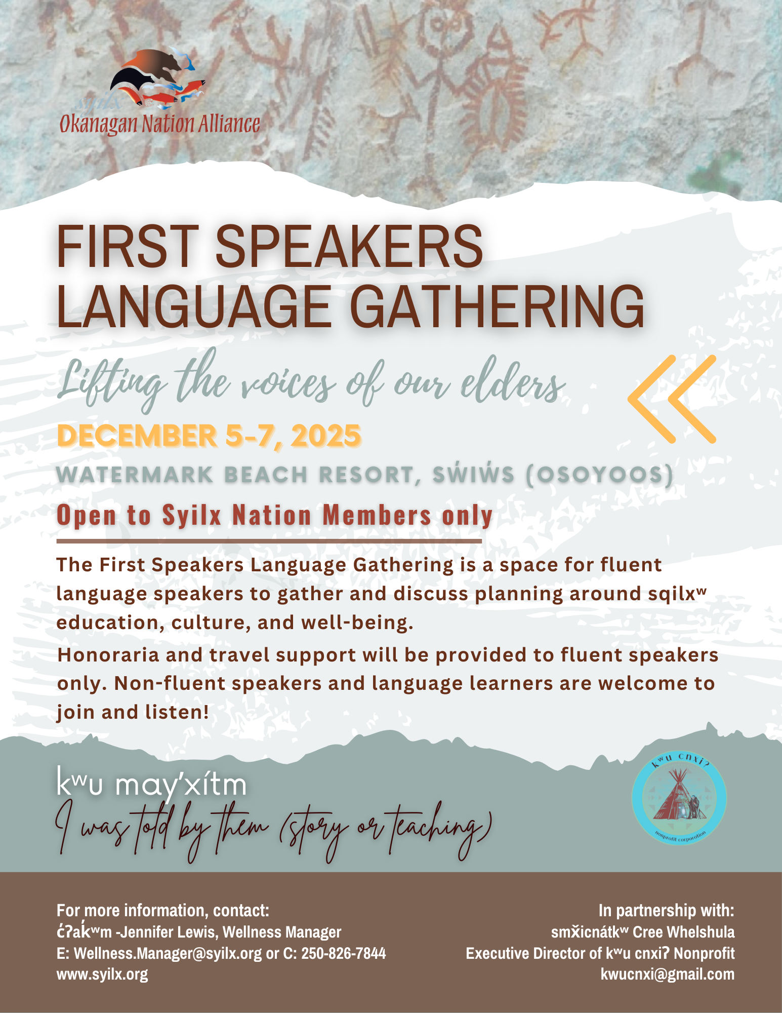 First Speakers Language Gathering Registration