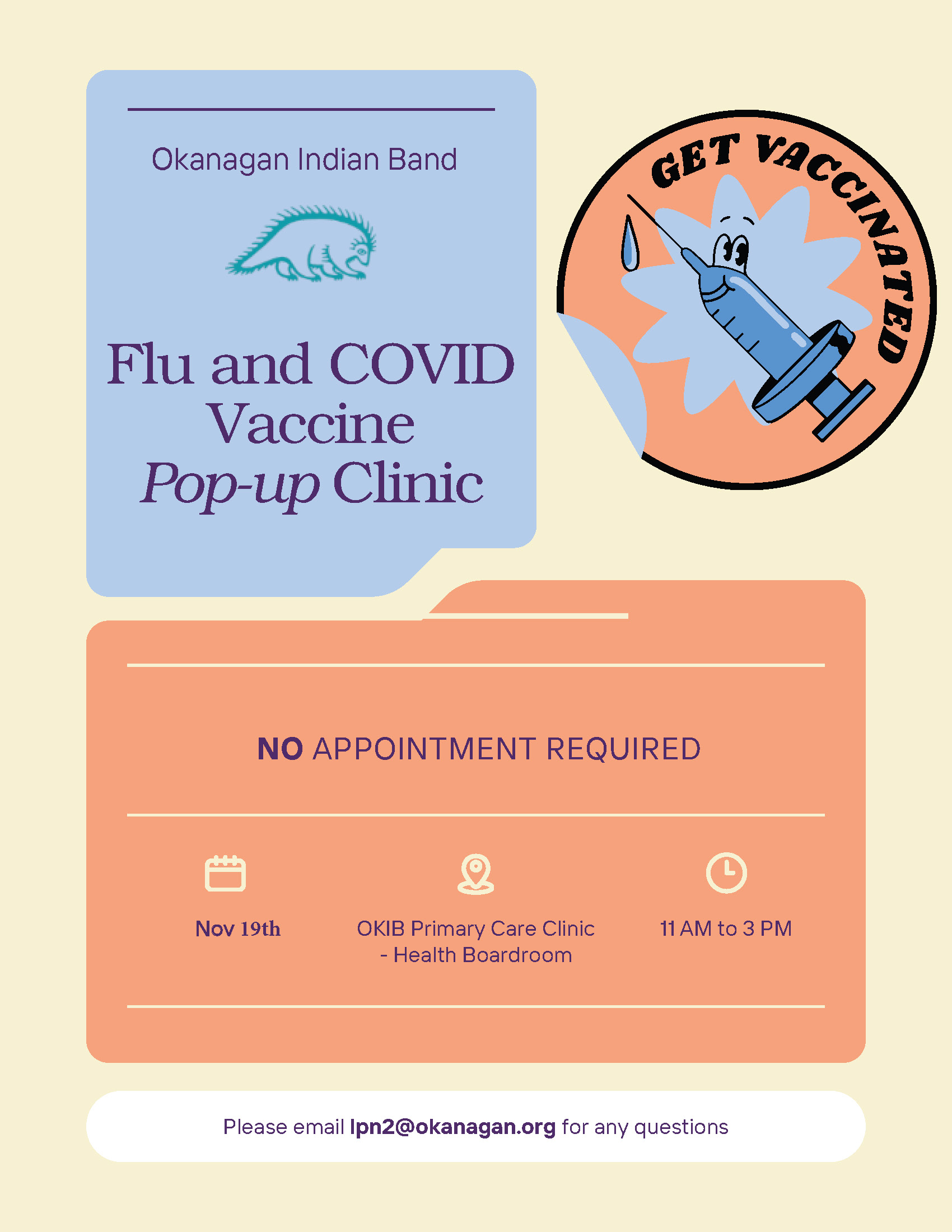New Flu & Covid Vaccine clinic date