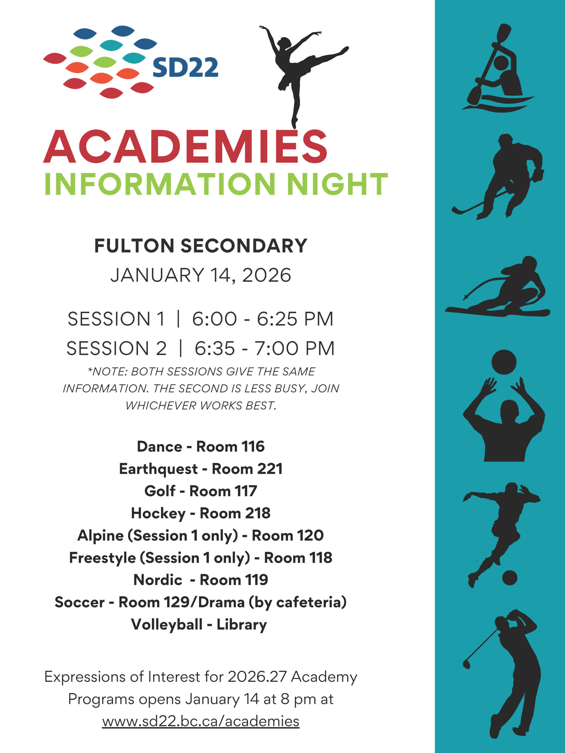 School District 22 Academies Information Night