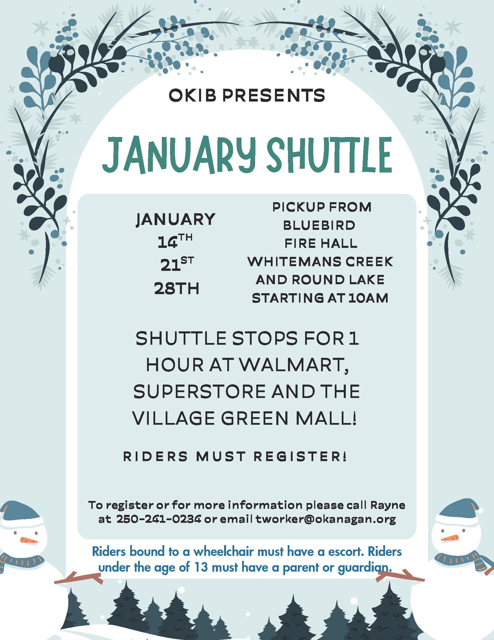 January Community Shuttle