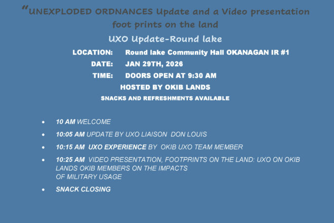 UXO update and video presentation