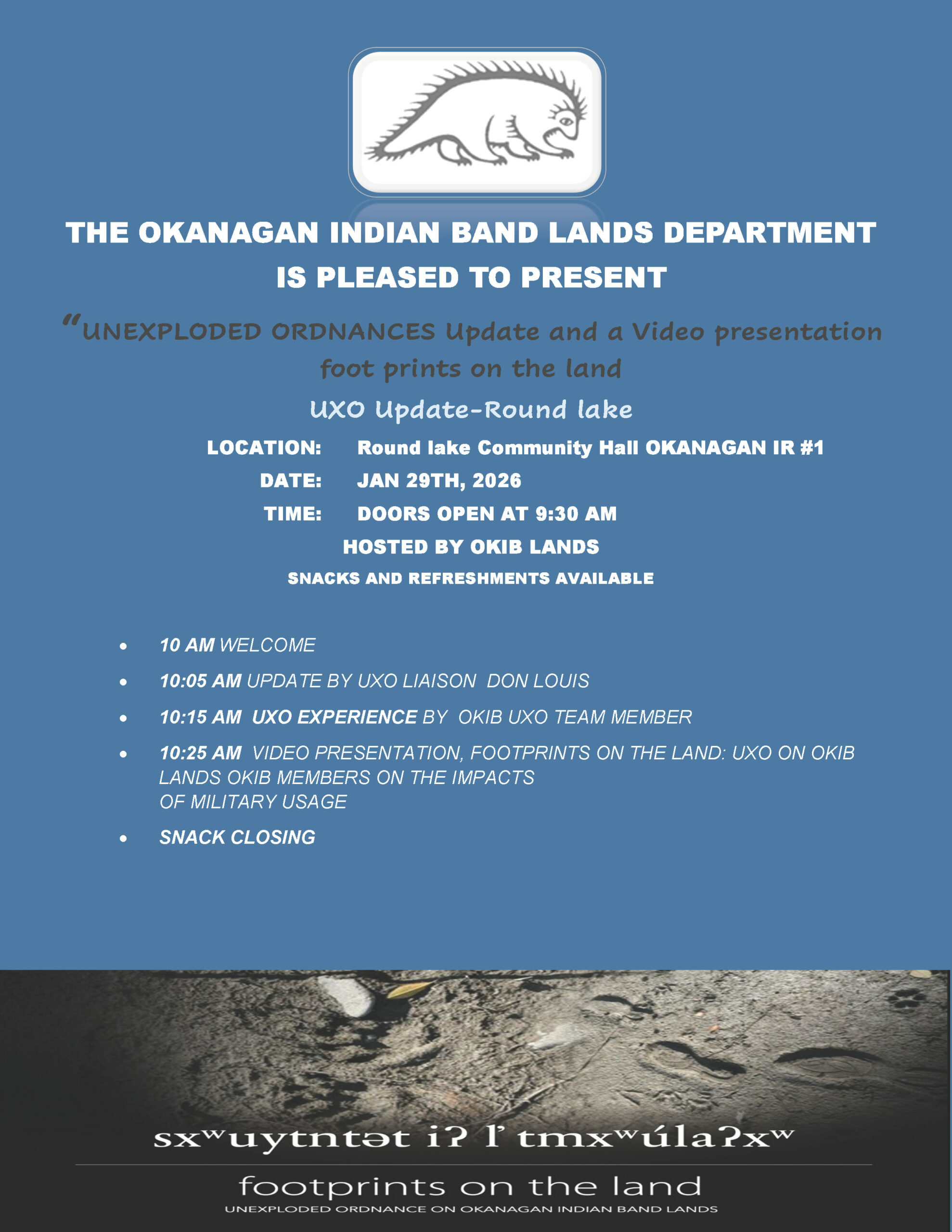 UXO update and video presentation