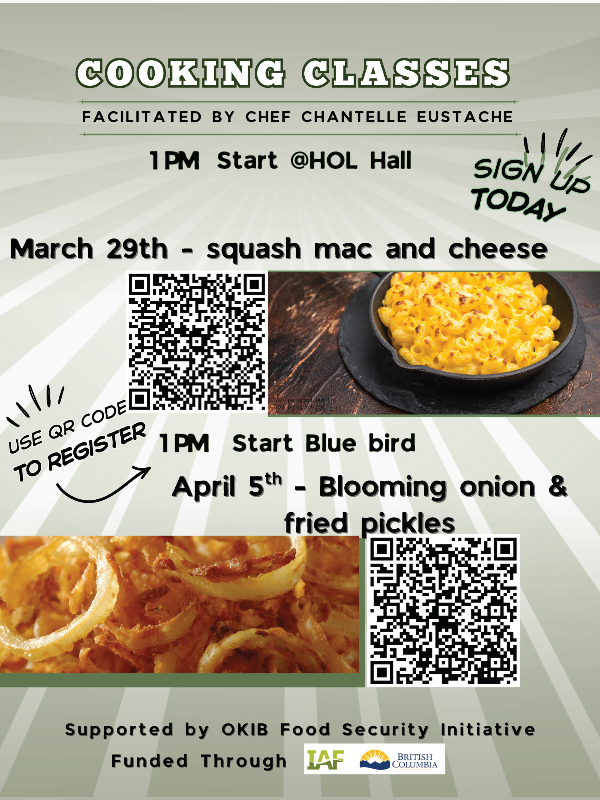 Feb Cooking Classes