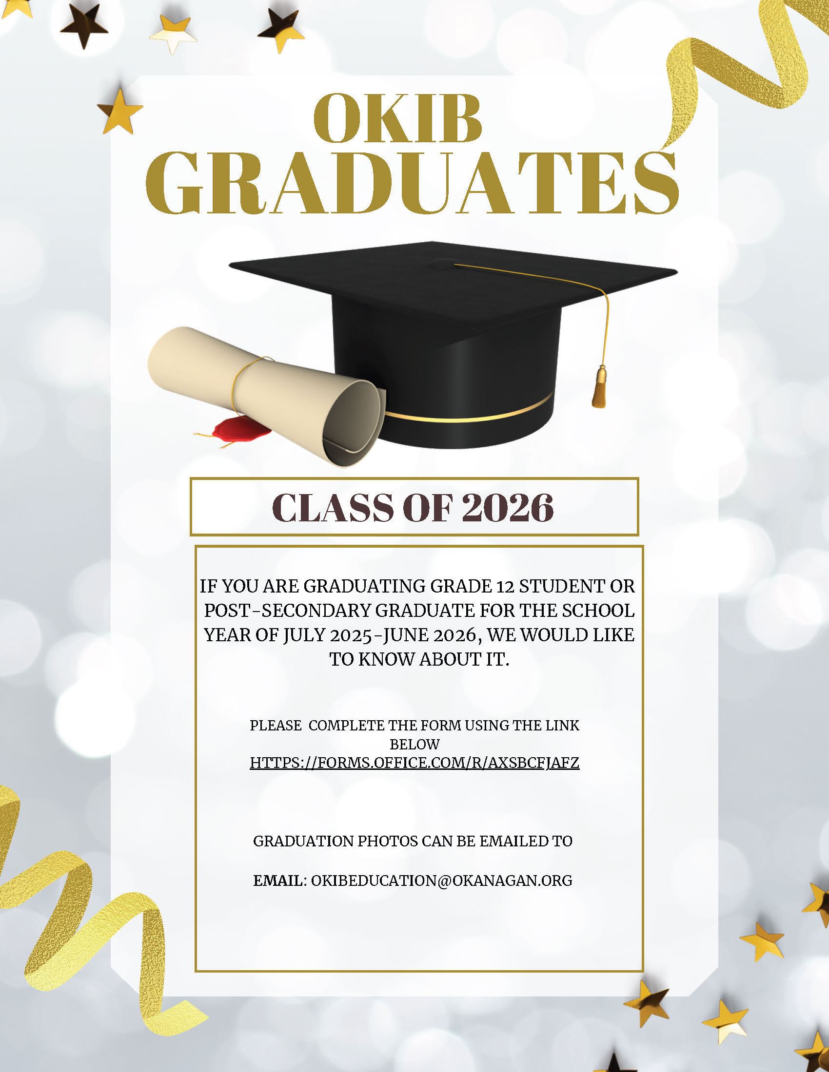 Attention Class of 2026 Graduates