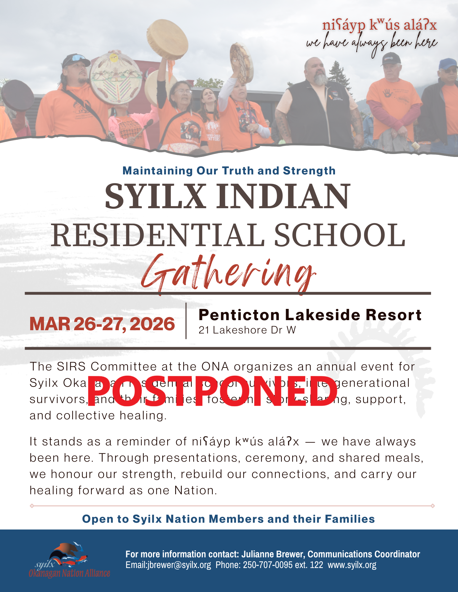SIRS Gathering Poster POSTPONED