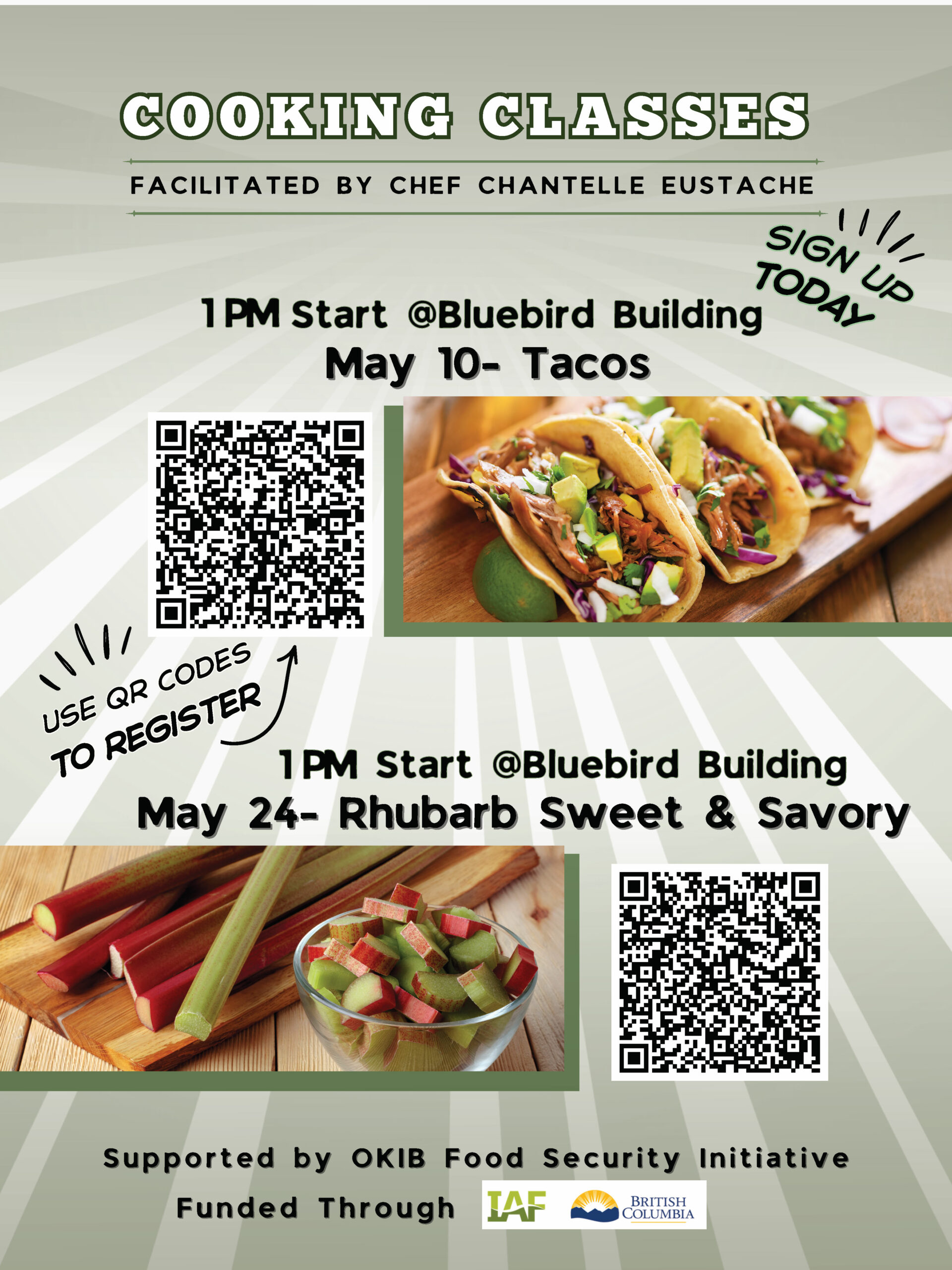 Upcoming cooking classes