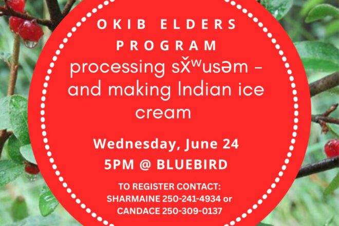 Elders Program – Processing sx̌ʷusəm and making Indian ice cream