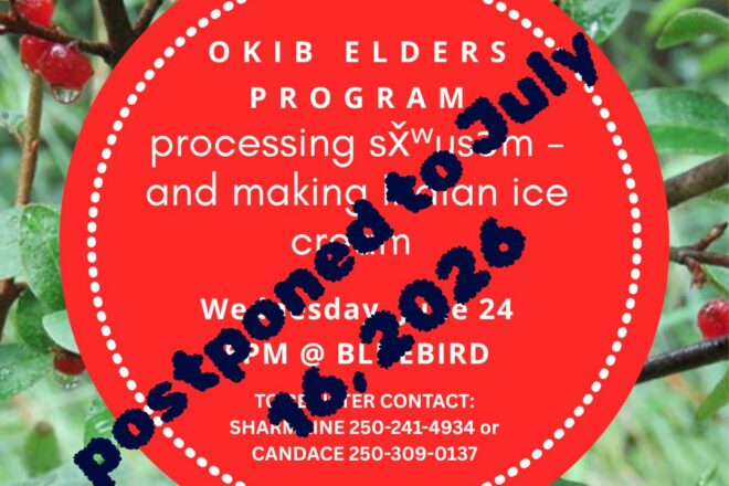 Postponed: OKIB Elders program Indian Ice Cream Workshop