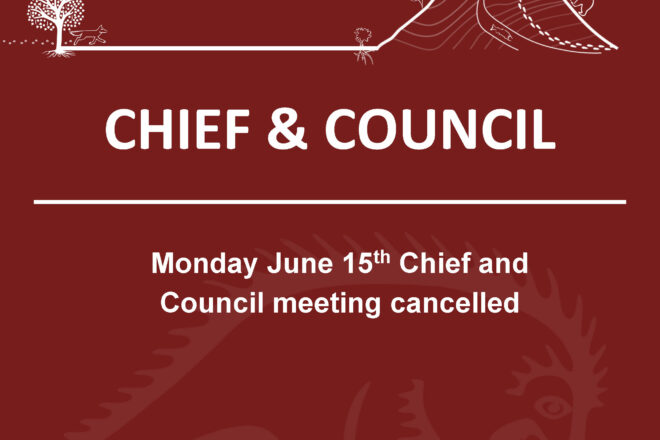 Monday June 15th Council Meeting Cancelled