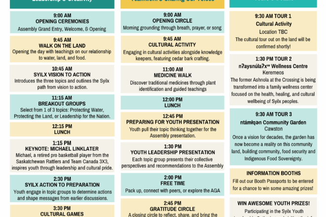2026 Syilx Youth Leadership Gathering Registration and Agenda