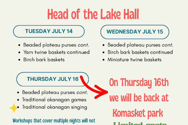 OKIB Cultural Camp location change due to heat