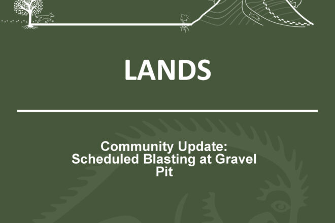 Community Notice: Scheduled Blasting at Gravel Pit Today